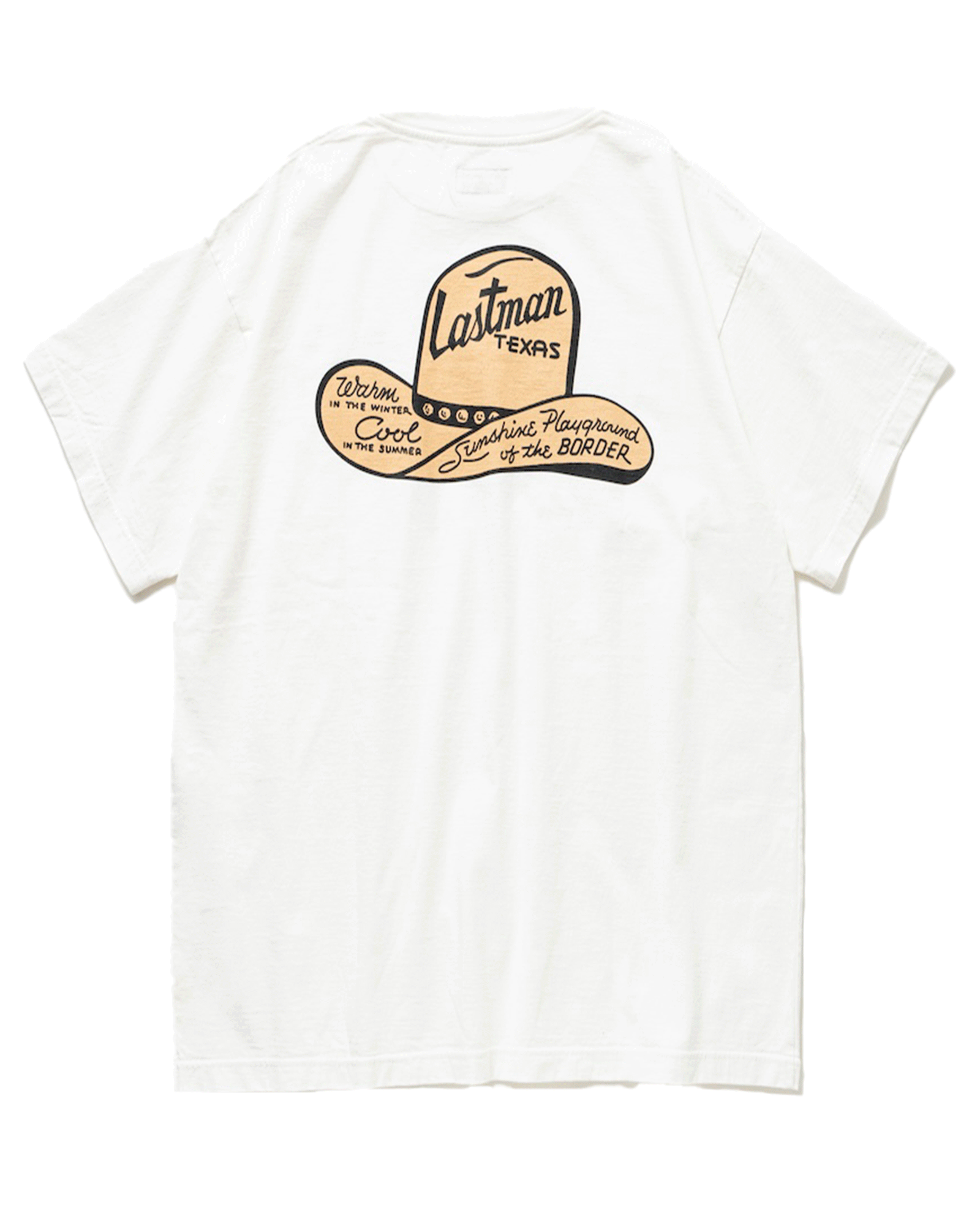 LASTMAN・ラストマン - Tシャツ・カットソー PRINTED TEE -WESTERN HAT- / WHITE