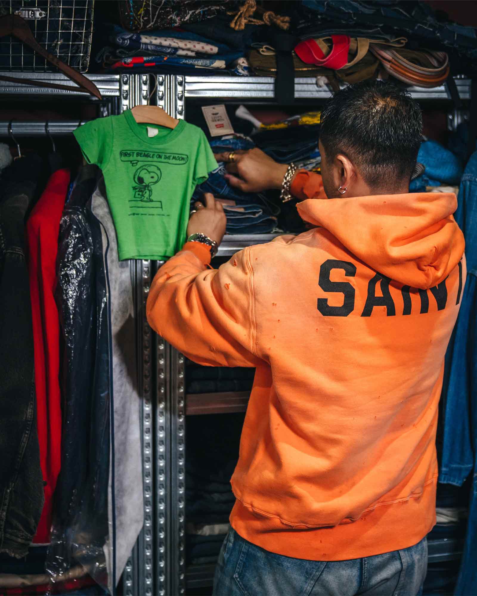 ©SAINT M××××××・セントマイケル - パーカー・フーディ BB_DBL FACE HOODIE/SAINT / ORANGE