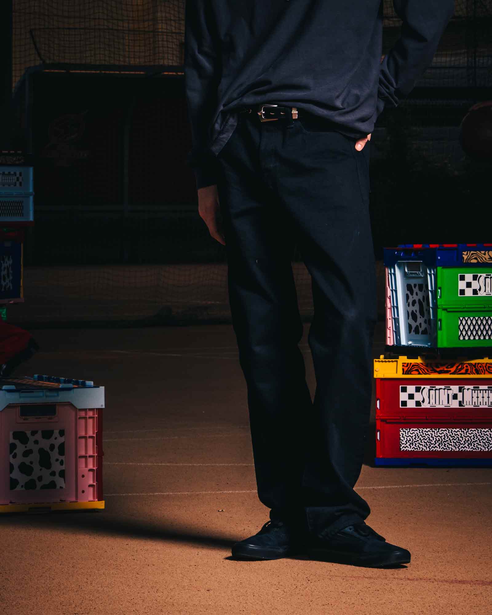 ©SAINT M××××××・セントマイケル - デニムパンツ BLACK DENIM PANTS/STRAIGHT / BLACK