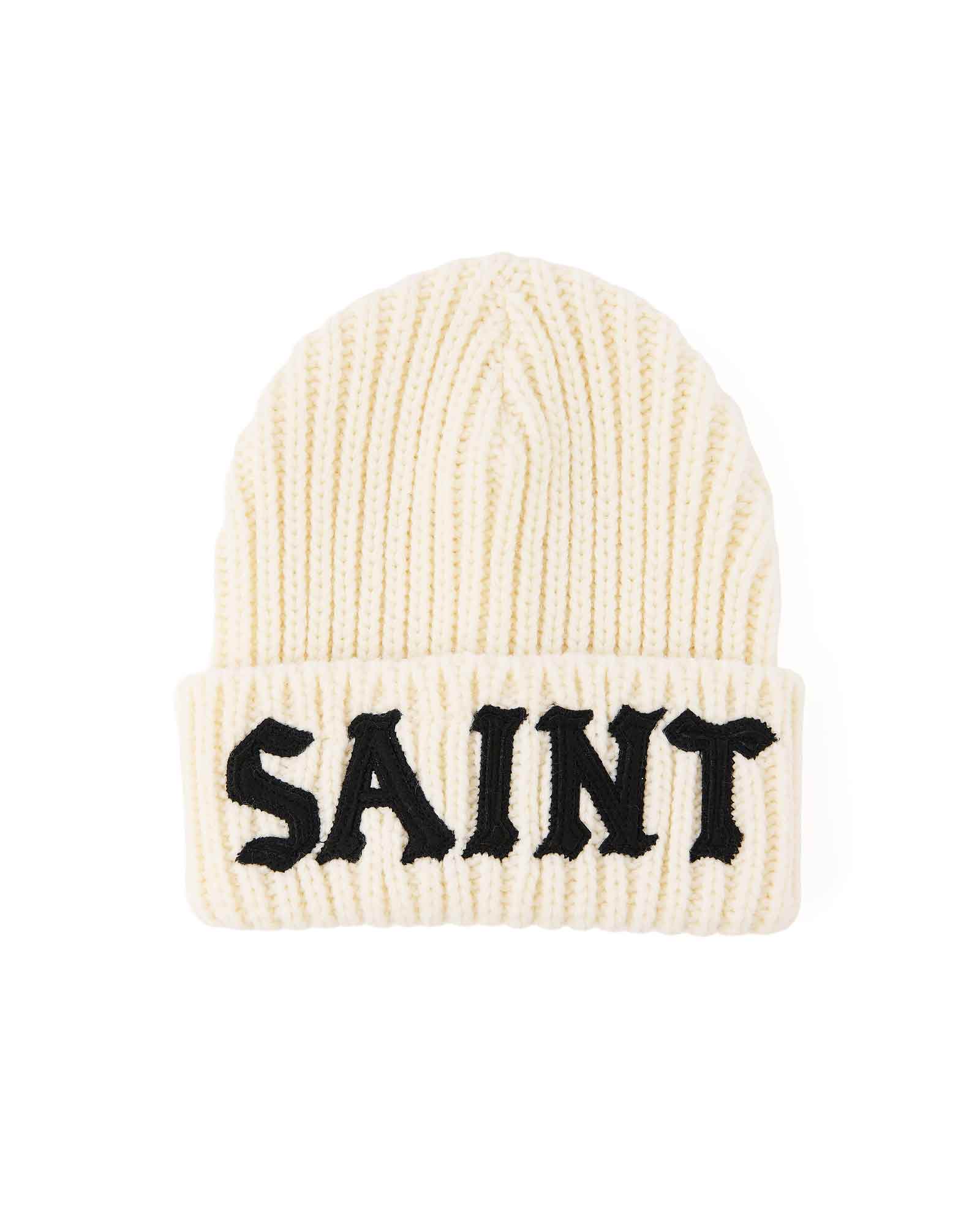 ©SAINT M××××××・セントマイケル - ニットキャップ・ビーニー KNIT CAP/SAINT / WHITE