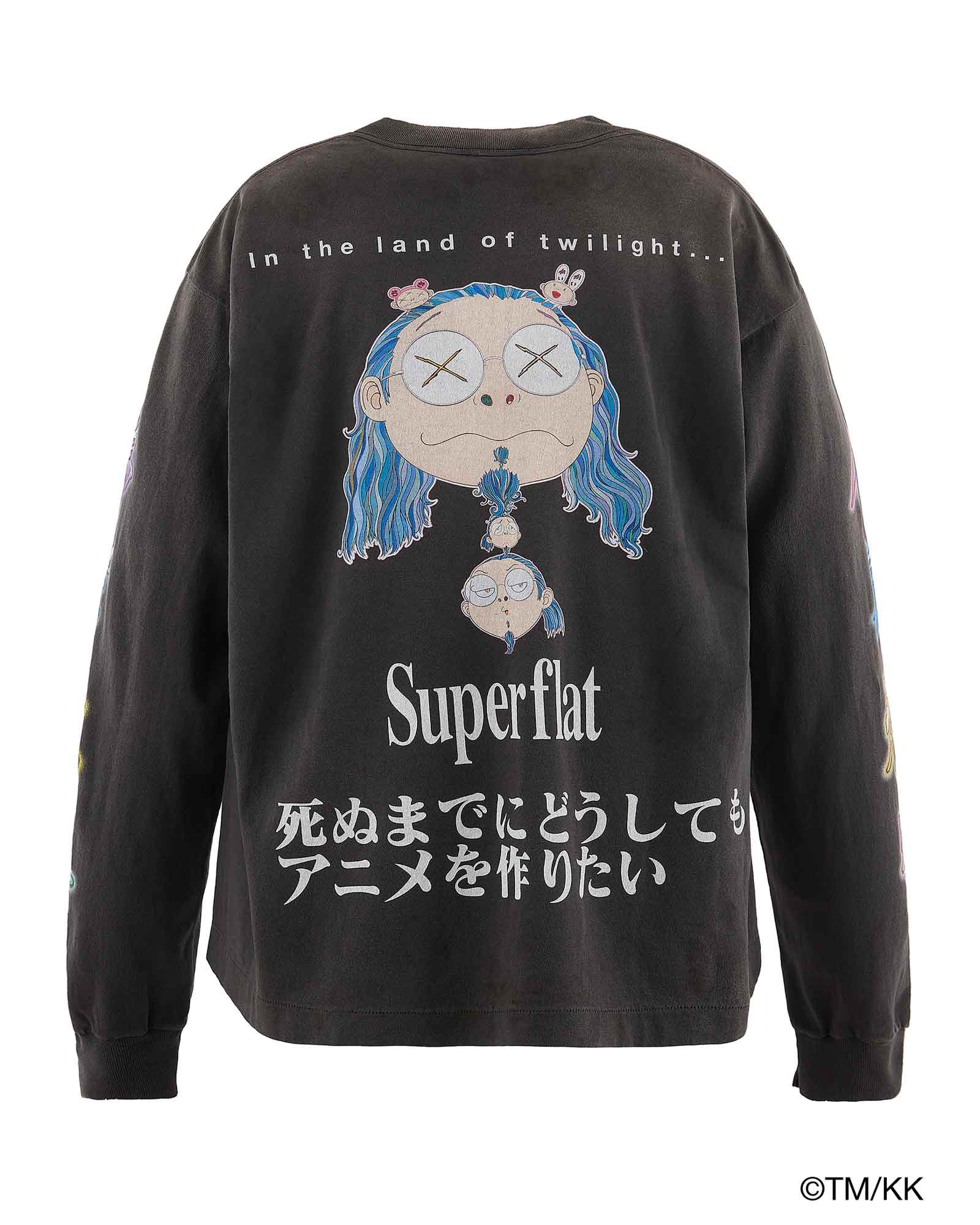 mononoke・made・モノノケメイド -  LS T-SHIRT/SUPERFLAT / BLACK