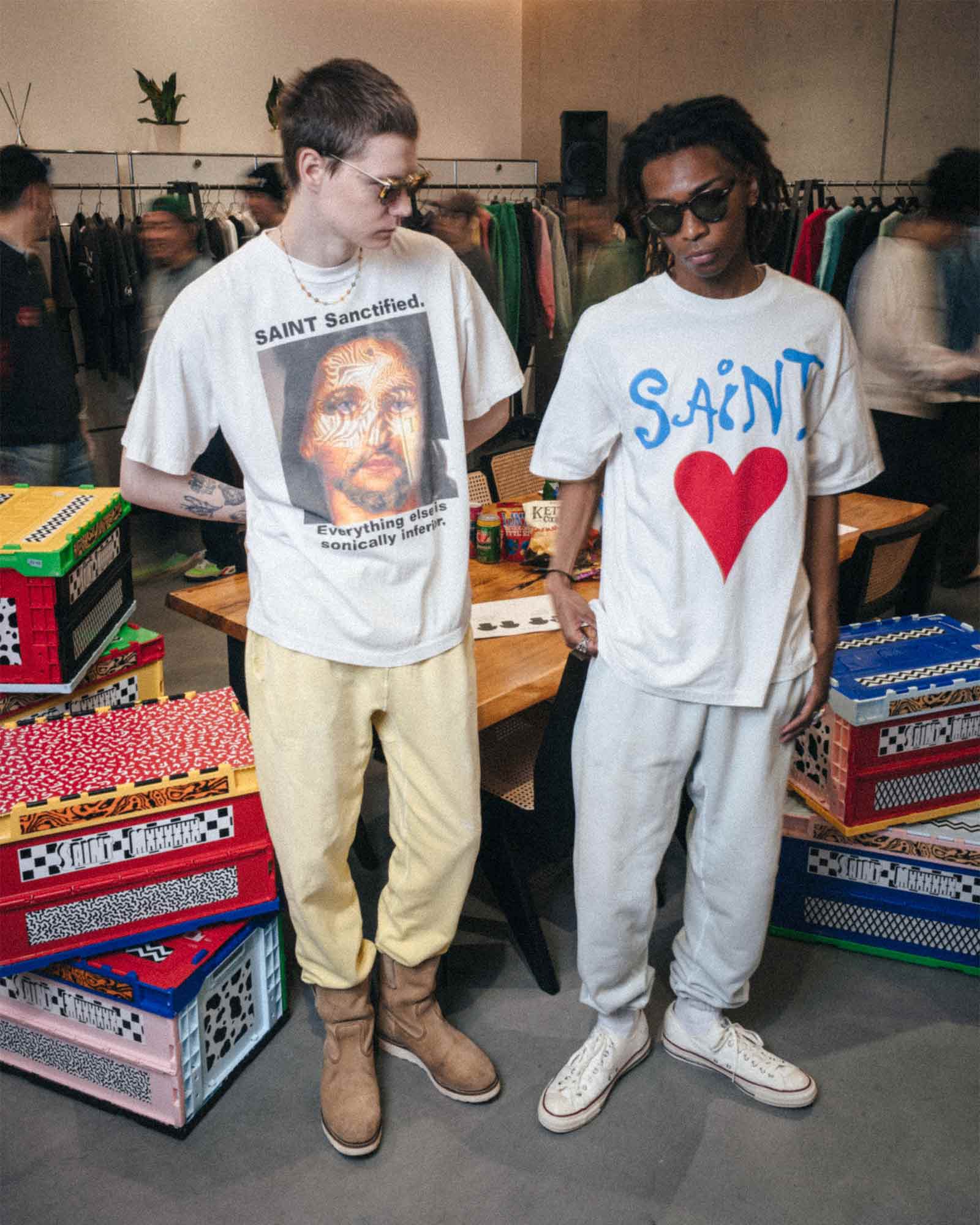 ©SAINT M××××××・セントマイケル - Tシャツ・カットソー SS T-SHIRT/SANCTIFIED / WHITE