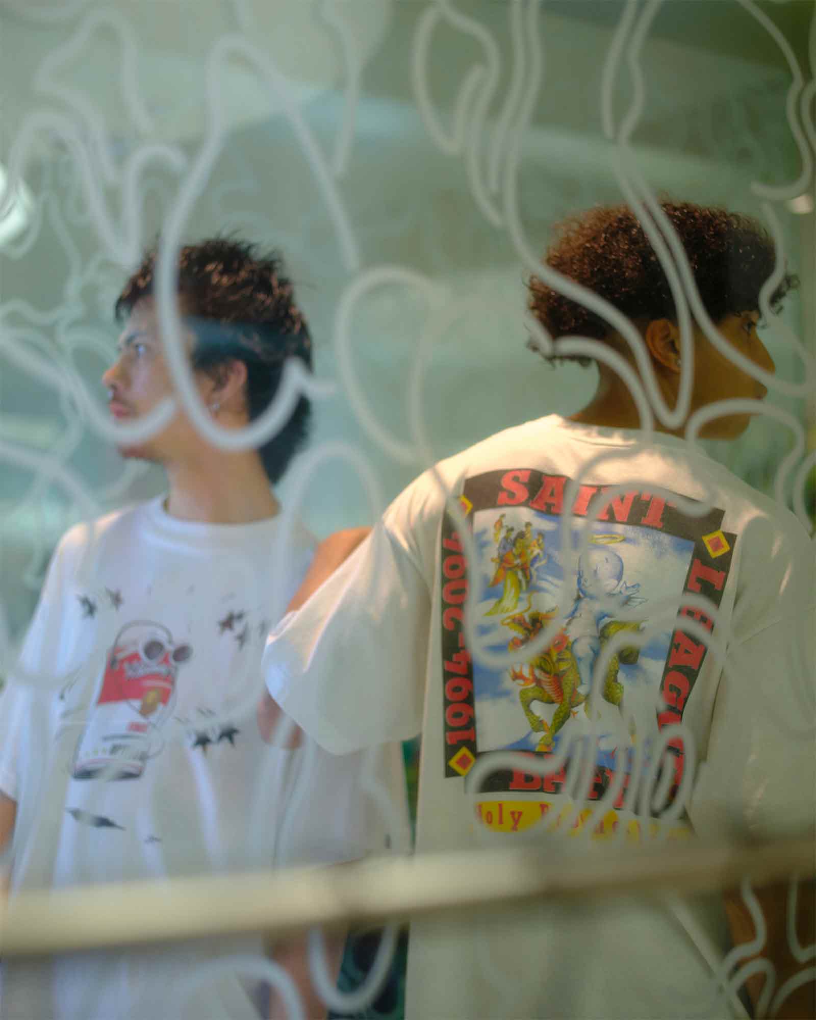 ©SAINT M××××××・セントマイケル - Tシャツ・カットソー BAPE_SS T-SHIRT/JUMP / WHITE