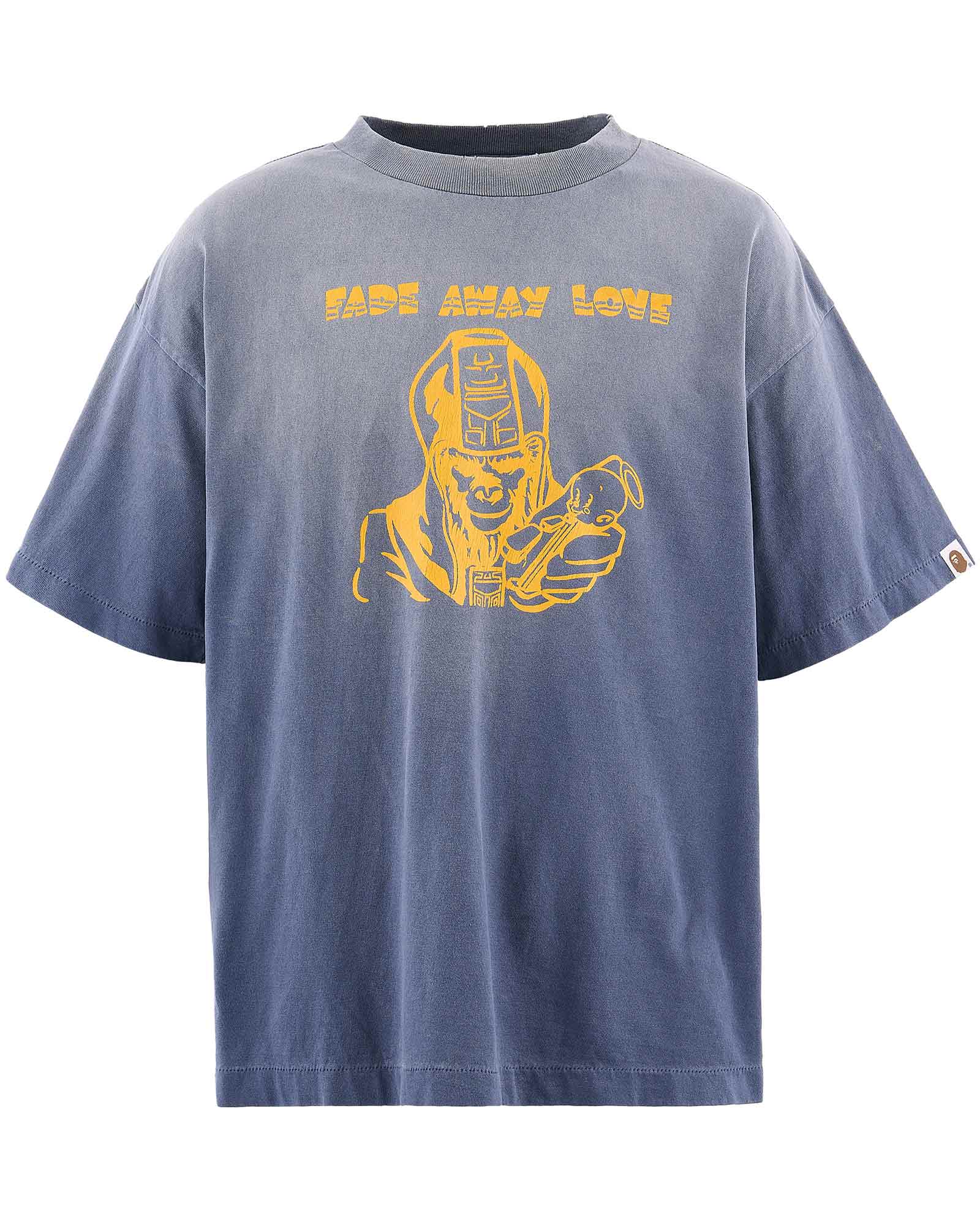 BAPE_SS T-SHIRT/FADE AWAY LV / NAVY