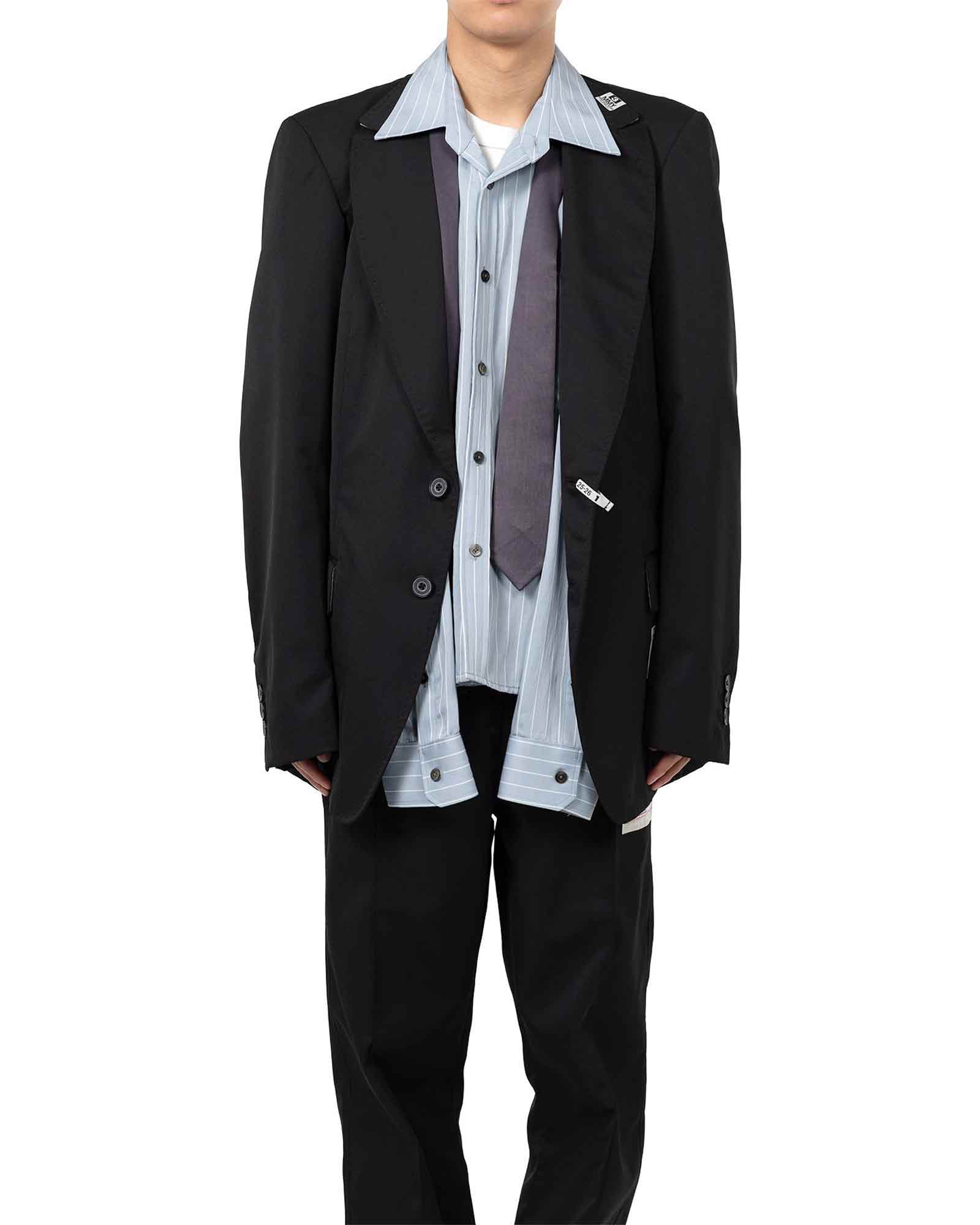 MIHARA YASUHIRO・Yasuhiro Mihara -  LAYERED BLAZER / BLACK