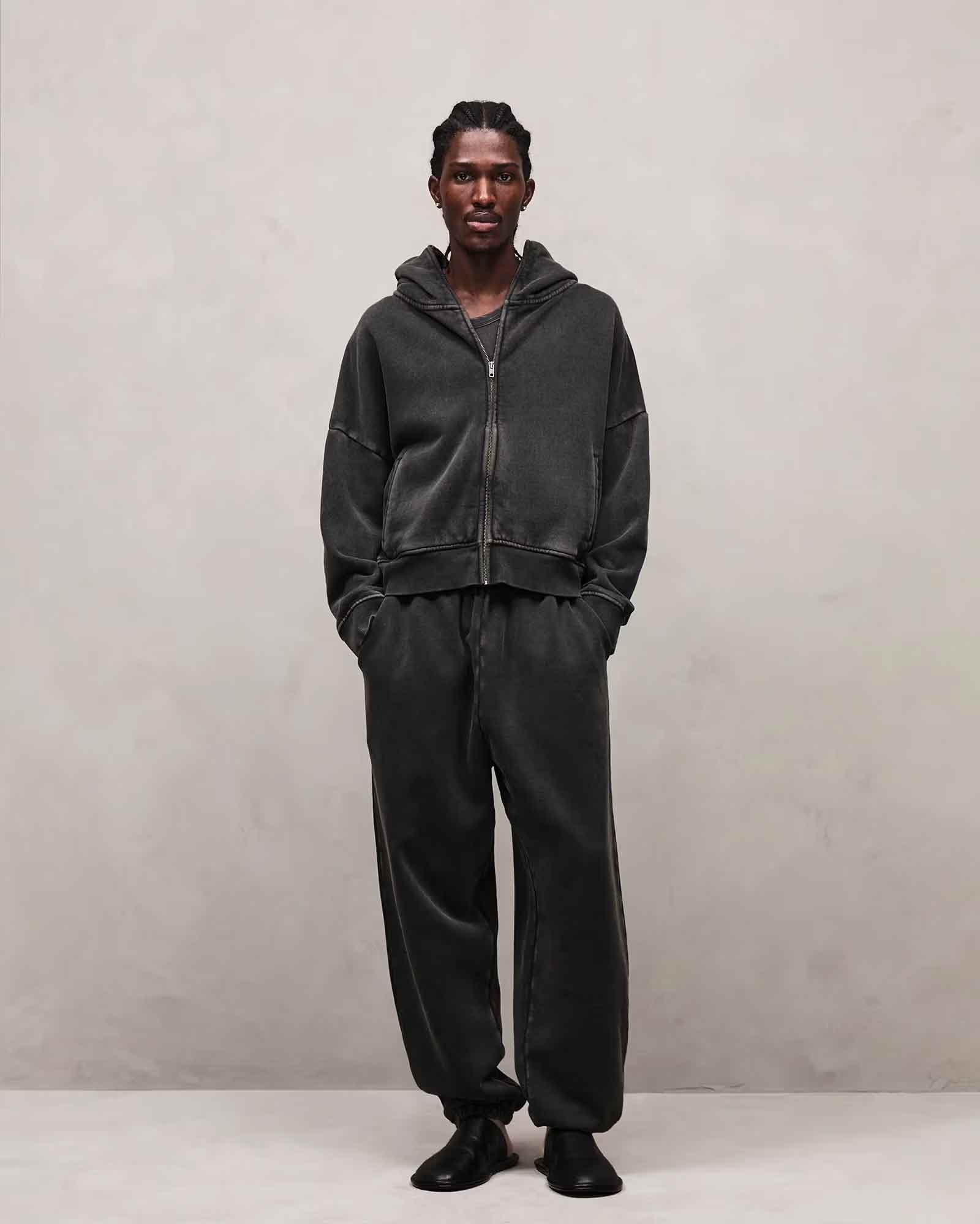 Entire studios・エンタイアスタジオ - トップス ETERNAL ZIP / WASHED BLACK