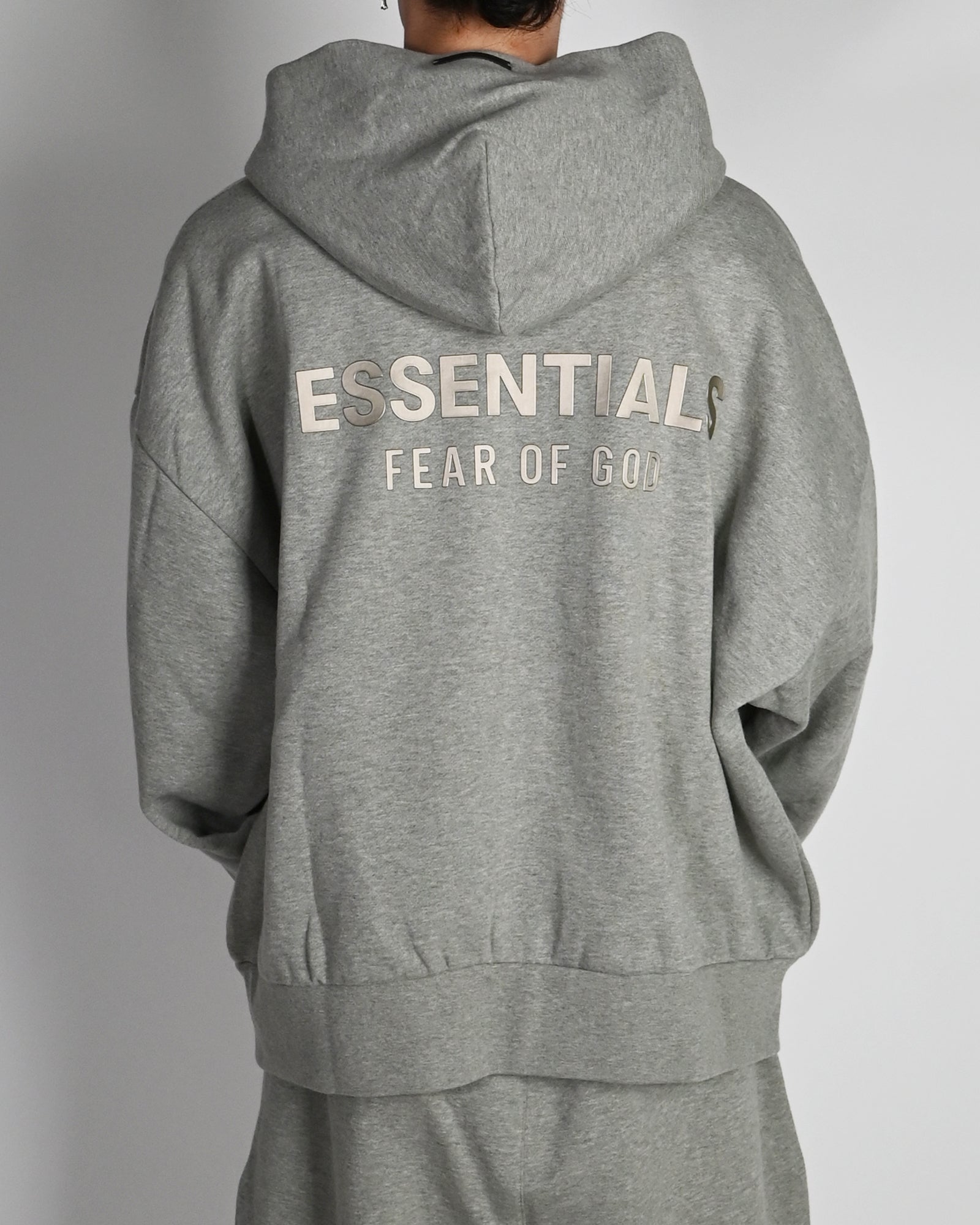 ESSENTIALS・エッセンシャルズ - パーカー・フーディ CLASSIC FIT FLEECE ZIP-UP HOODIE / CONCRETE HEATHER