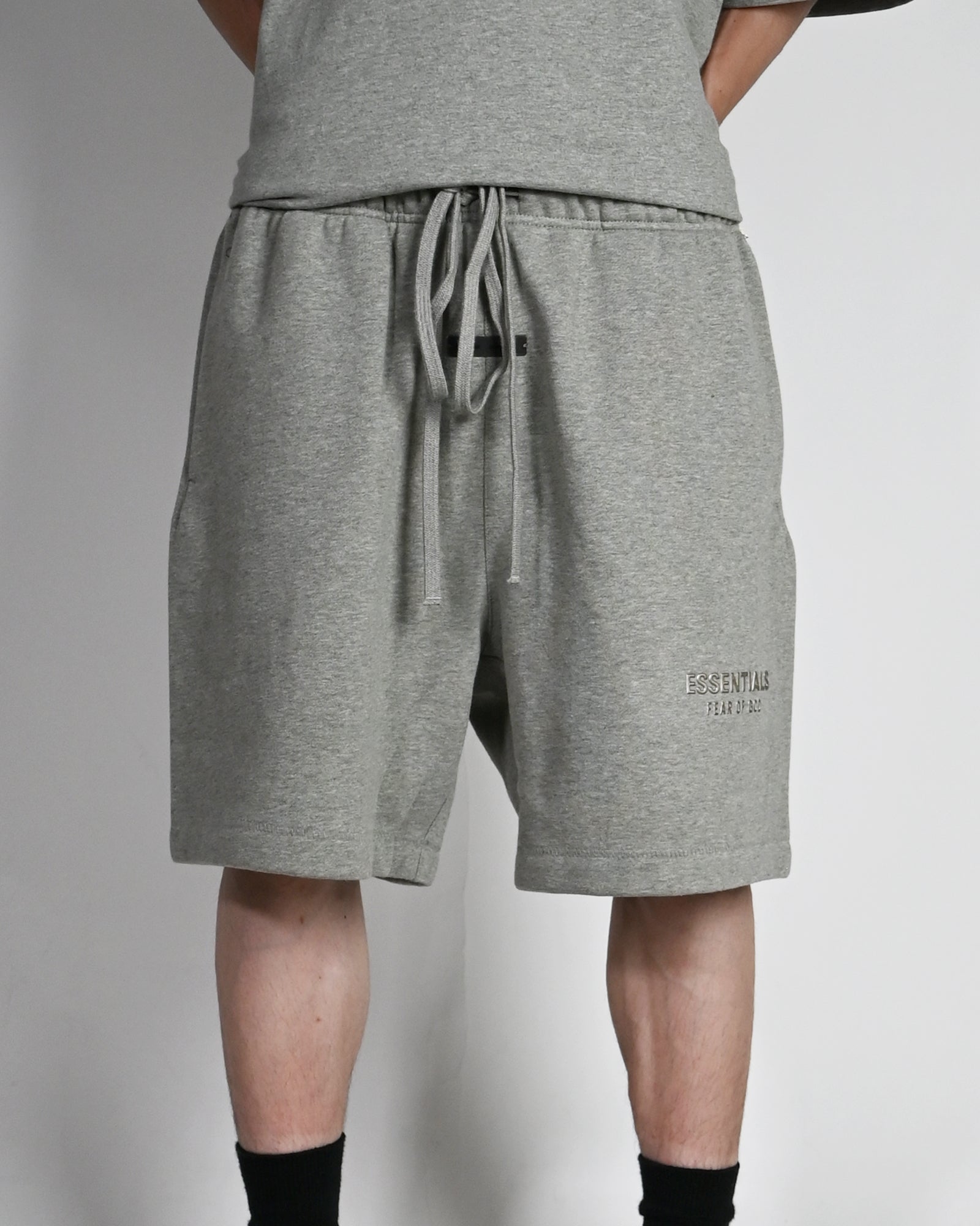 ESSENTIALS・エッセンシャルズ - ハーフ・ショートパンツ SOCCER FLEECE SHORTS / CONCRETE HEATHER