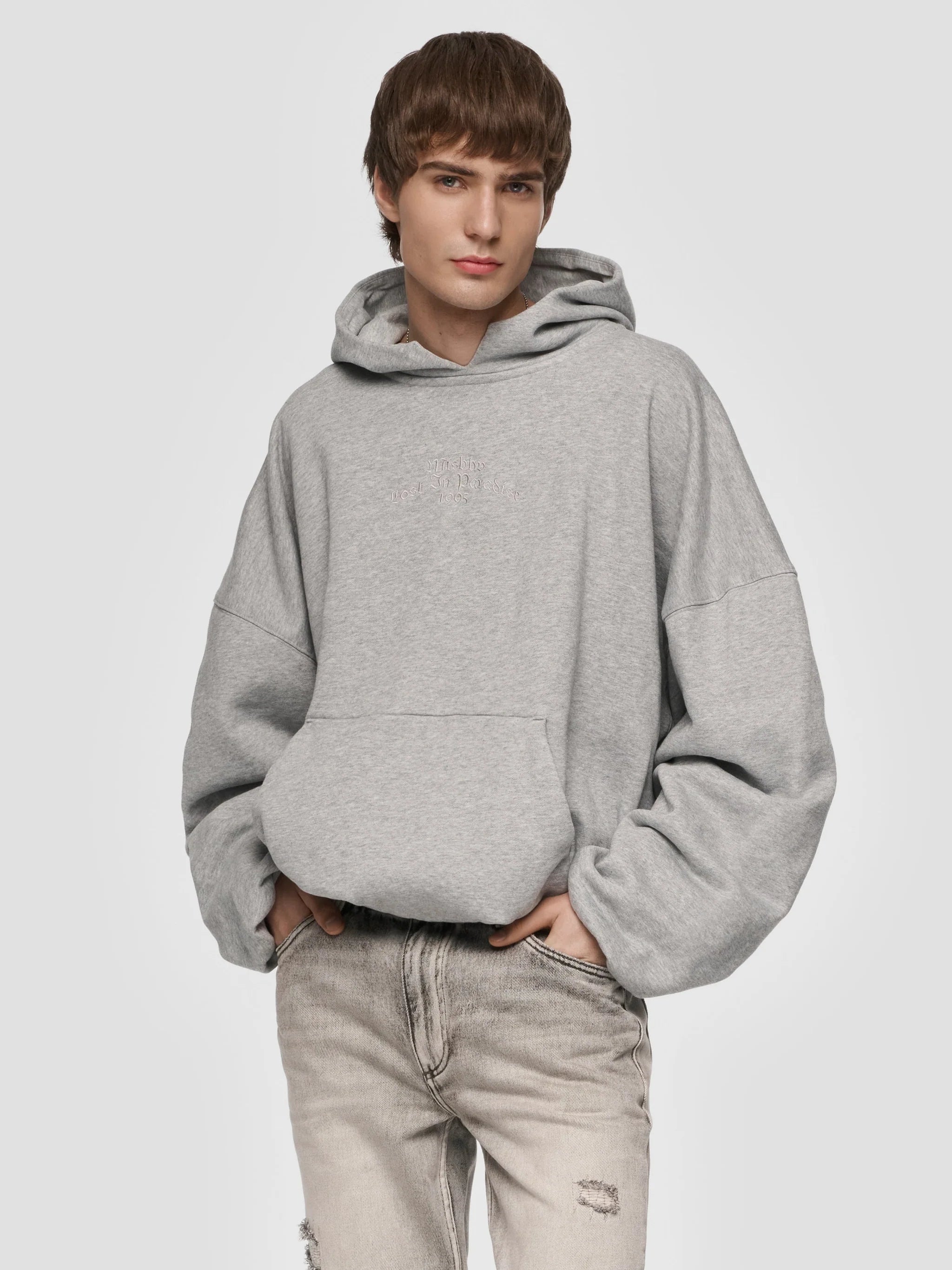 MISBHV・ミスビヘイブ - パーカー・フーディ INFLATED HEATHER GREY HOODIE UNISEX / HEATHER GREY