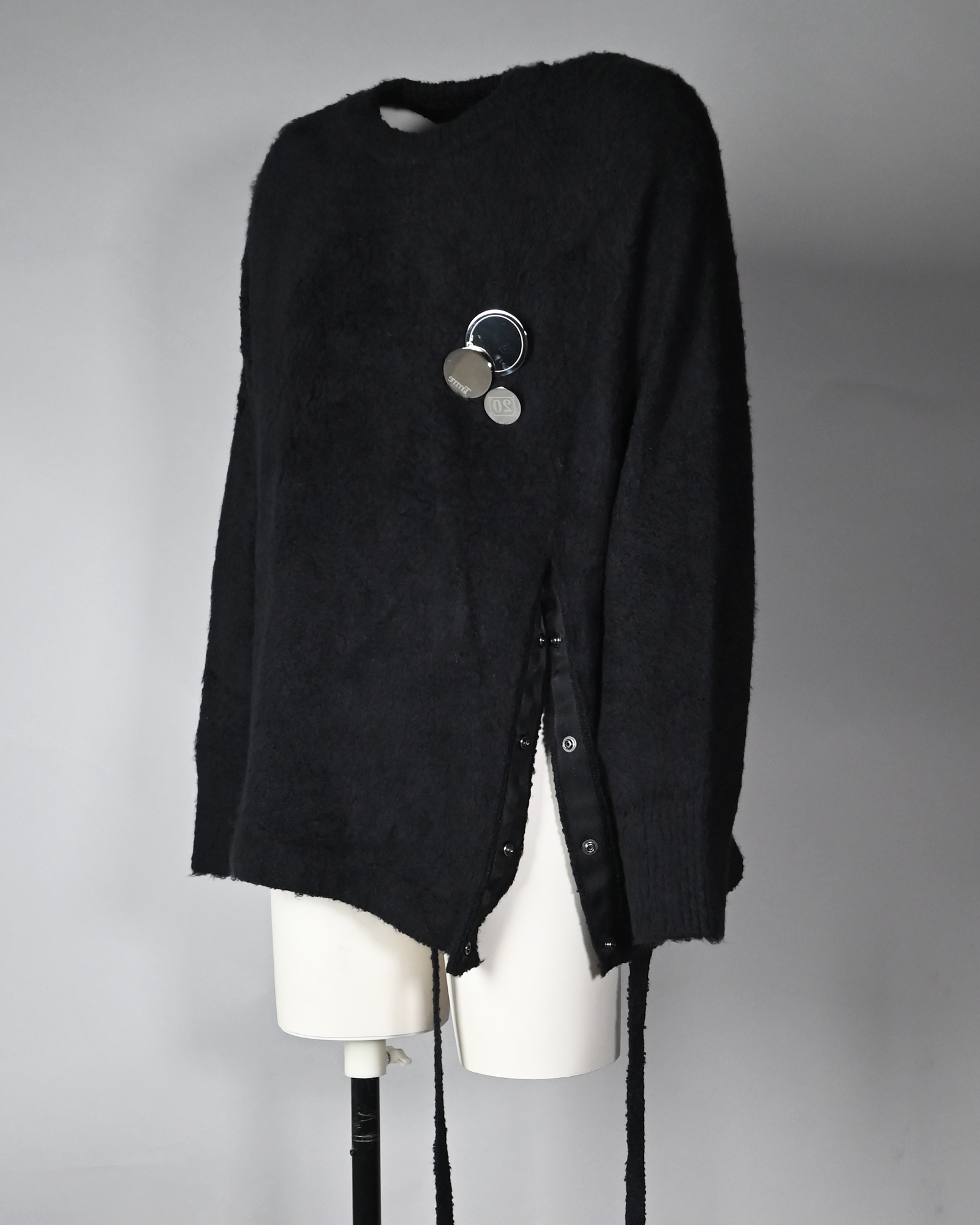 Tamme・タム - ニット・セーター HEM-SLIT KNIT PULLOVER / BLACK