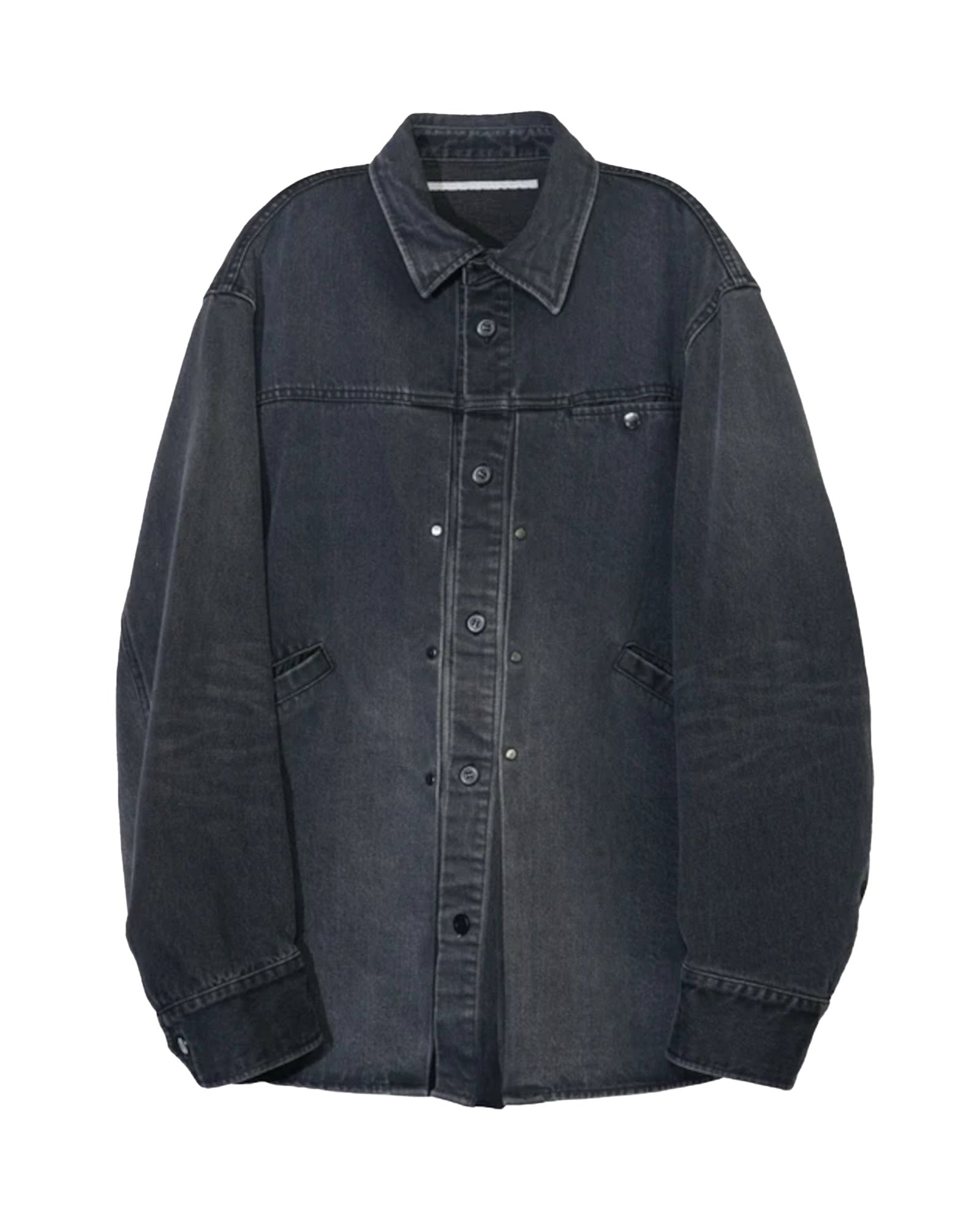 DENIM TRUCKER SHIRT / BLACK