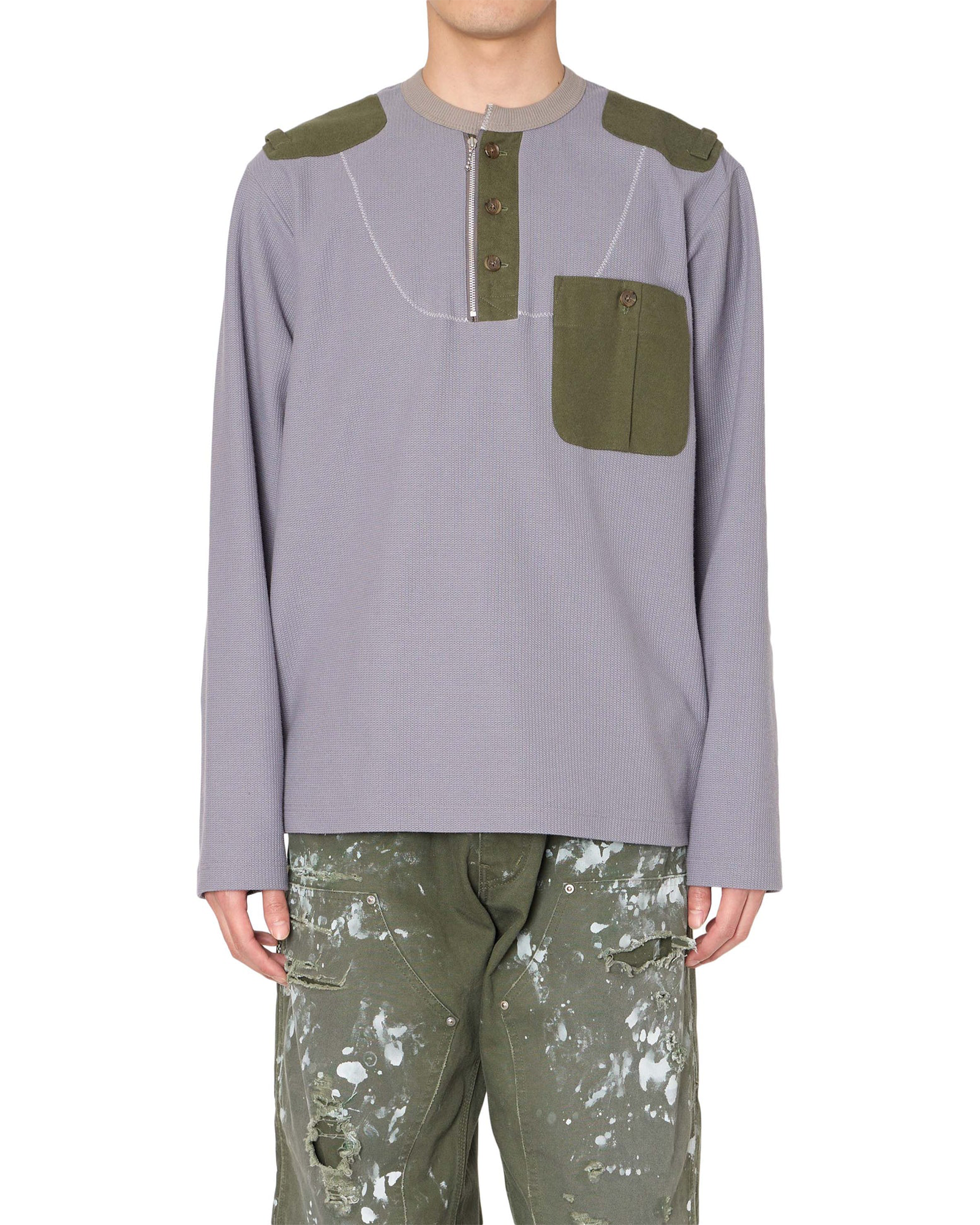 kolor・カラー - L/S Tシャツ 26WCM-T13207 TOPS / GLAY