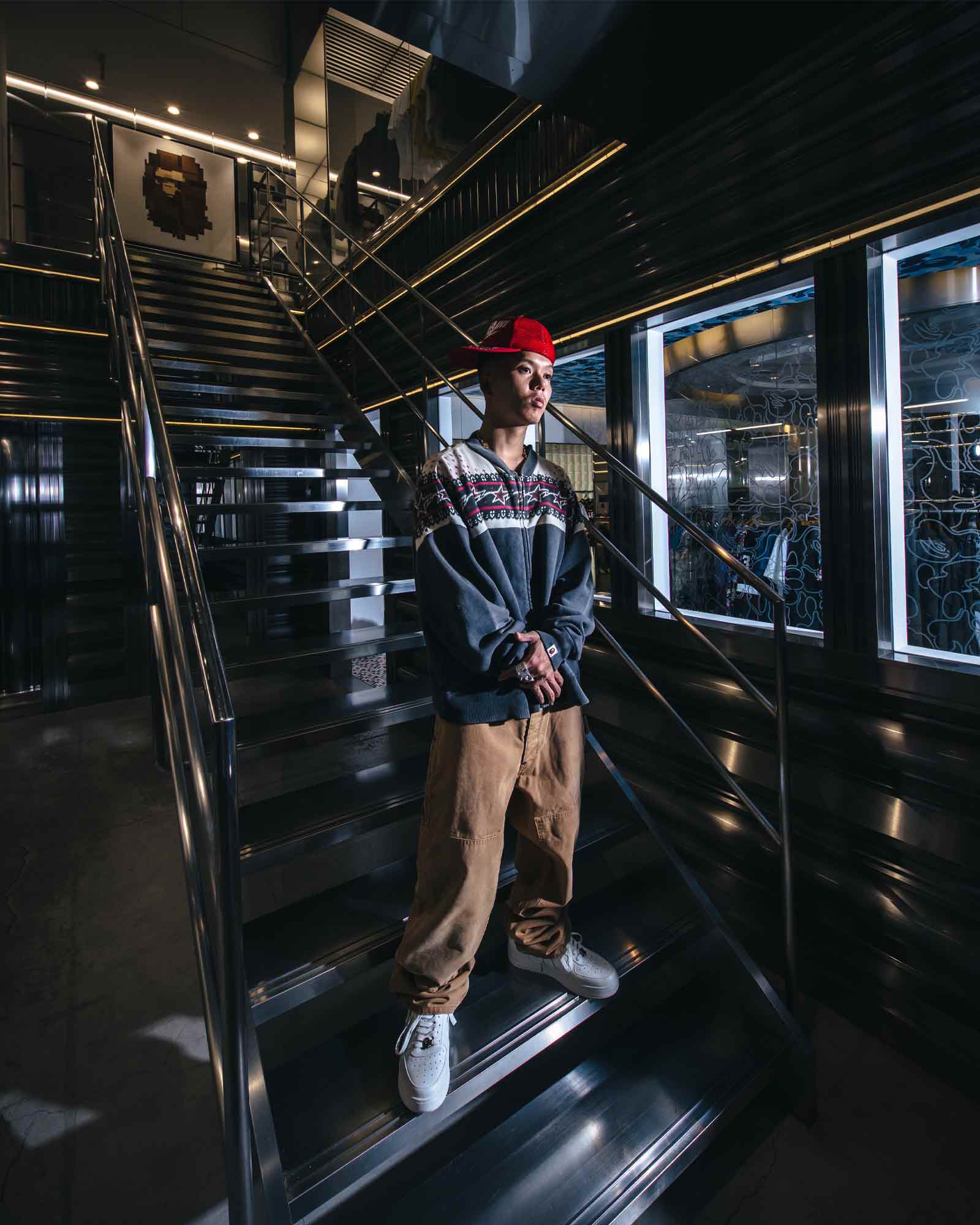 ©SAINT M××××××・セントマイケル - トップス BAPE_ZIP CARDIGAN / CHARCOAL