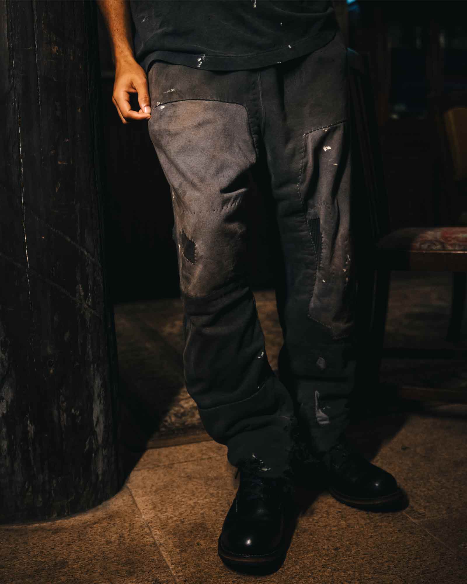 ©SAINT M××××××・セントマイケル - スウェットパンツ SWEAT PANTS/DOUBLE FACE / BLACK