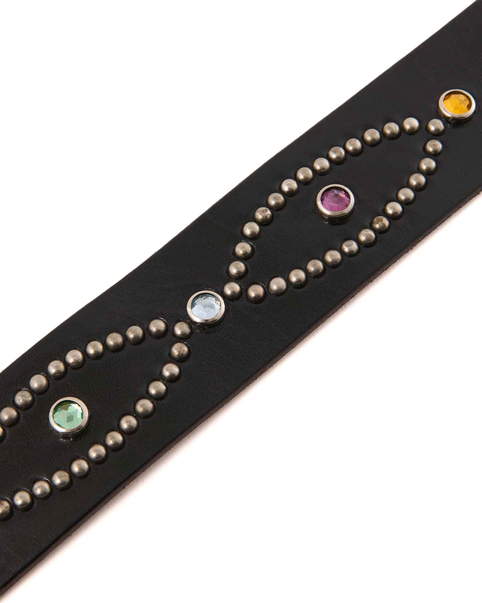 SAINT M×××××× (セントマイケル) SS26 HTC_BELT/RAINBOW STONE/BLACK