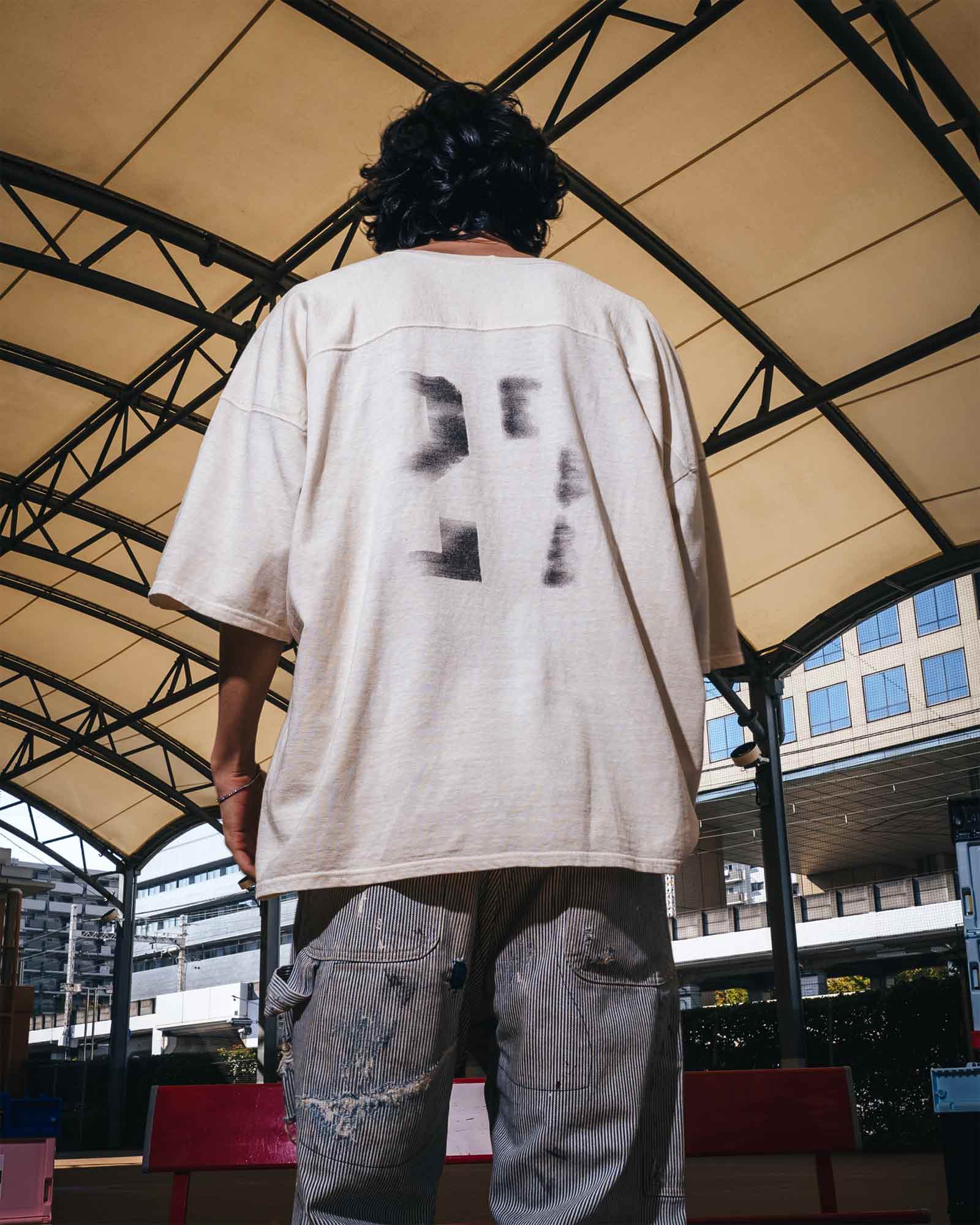 ©SAINT M××××××・セントマイケル - Tシャツ・カットソー SS T-SHIRT/FOOTBALL / WHITE
