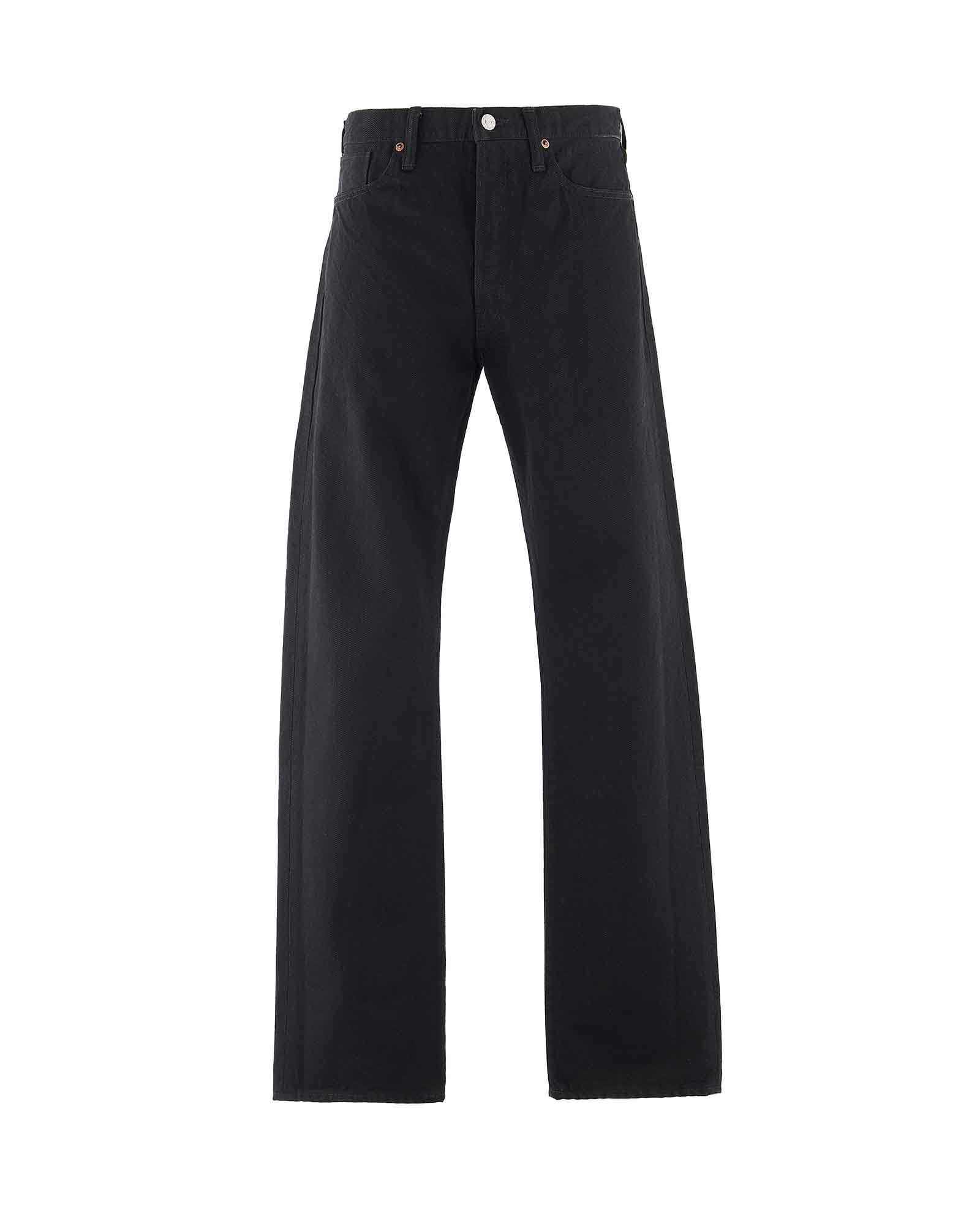 BLACK DENIM PANTS/STRAIGHT / BLACK