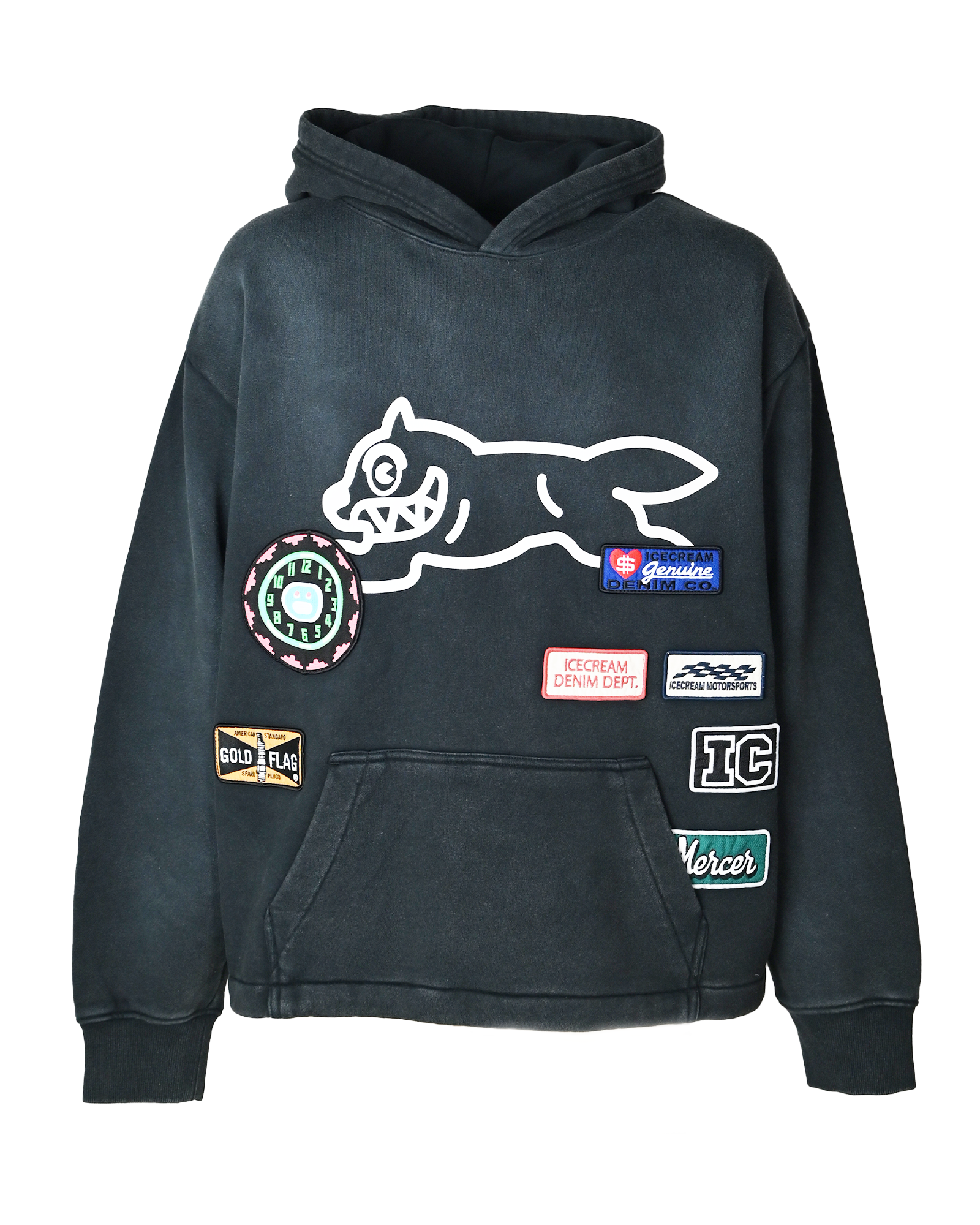 BILLIONAIRE BOYS CLUB / ICECREAM・Billionaire Boys Club/ice cream -  BACON BOXY FIT WASHED HOODIE / JET SET