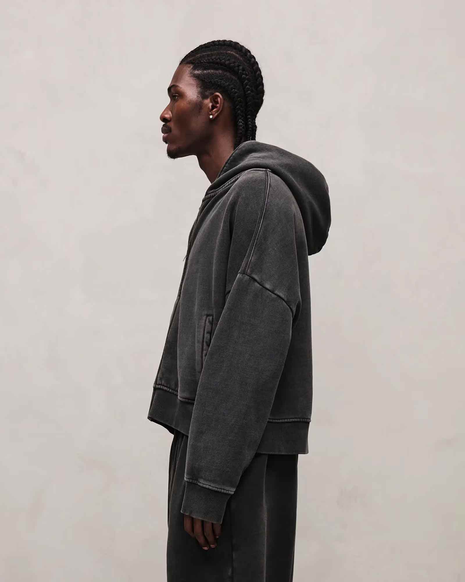 Entire studios・エンタイアスタジオ - トップス ETERNAL ZIP / WASHED BLACK