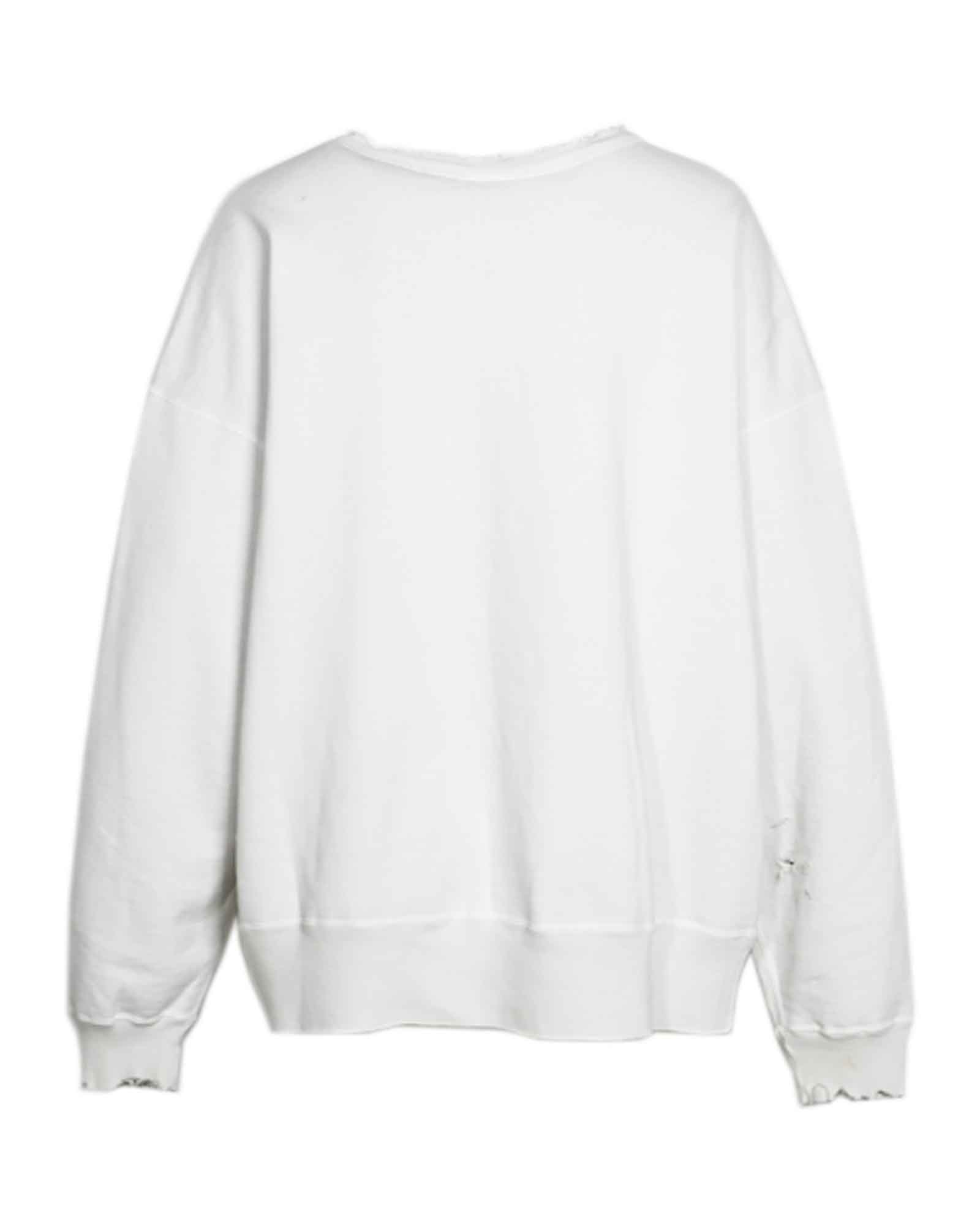 ©SAINT M××××××・圣迈克尔 -  CRW NECK SWT/VAGUE ABUSE / WHITE