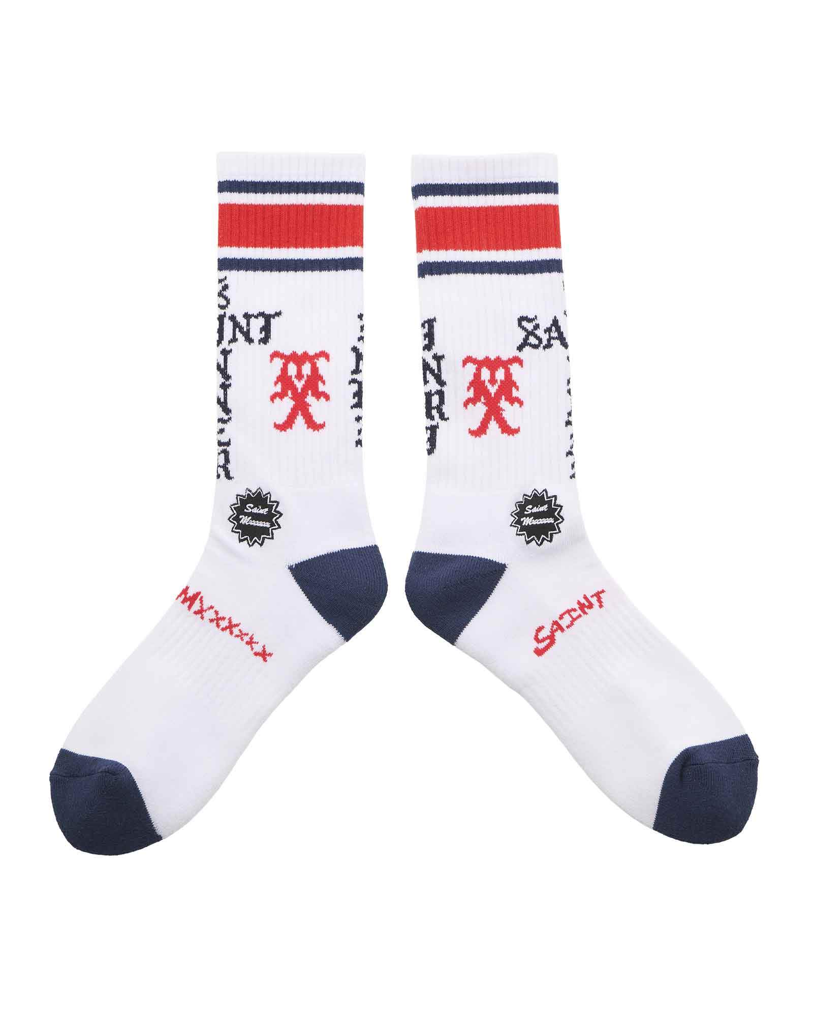 SOCKS/SINNER / WHITE+RED+BLUE