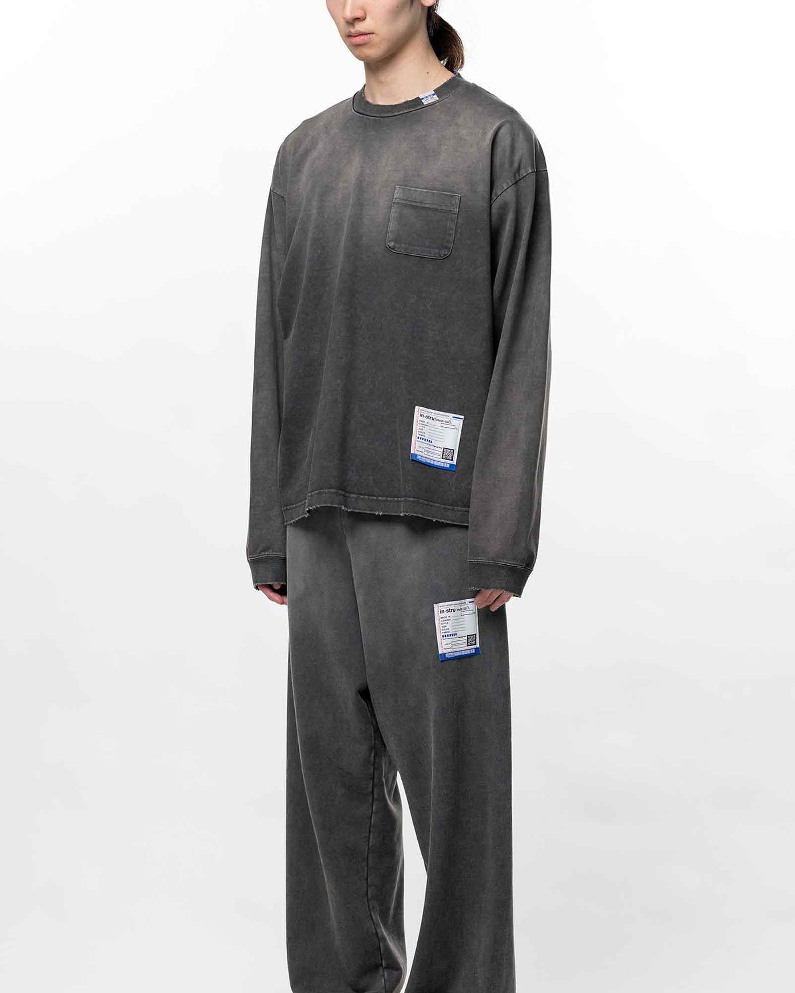 in・stru(men-tal).・イン・ストゥルメンタル - L/S Tシャツ DISTRESSED LONG SLEEVE T-SHIRTS / BLACK