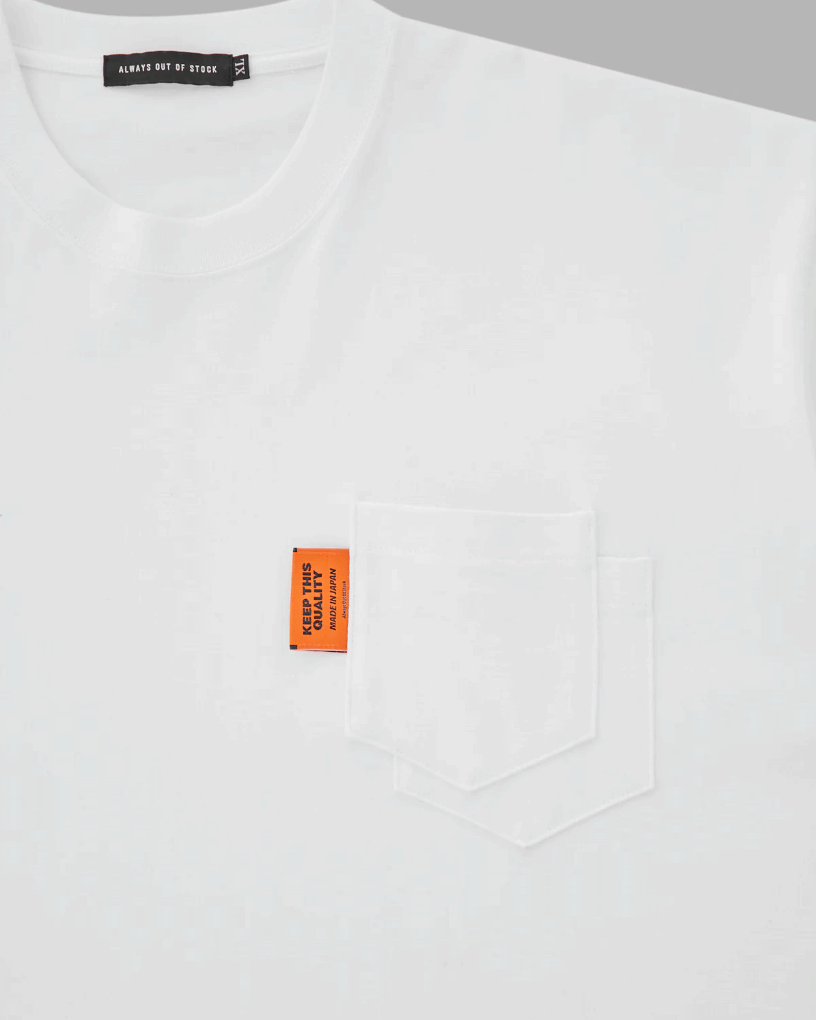 ALWAYS OUT OF STOCK・オールウェイズ アウト オブ ストック - Tシャツ・カットソー DOUBLE POCKET SUPIMA S/S TEE / WHITE