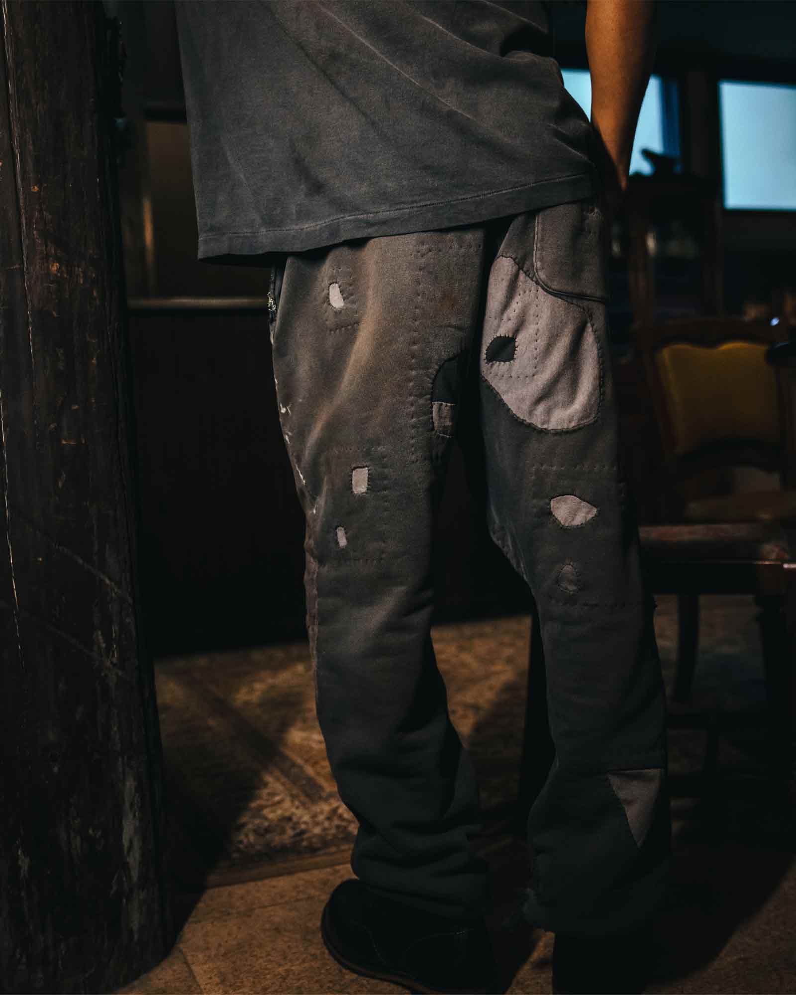 ©SAINT M××××××・セントマイケル - スウェットパンツ SWEAT PANTS/DOUBLE FACE / BLACK