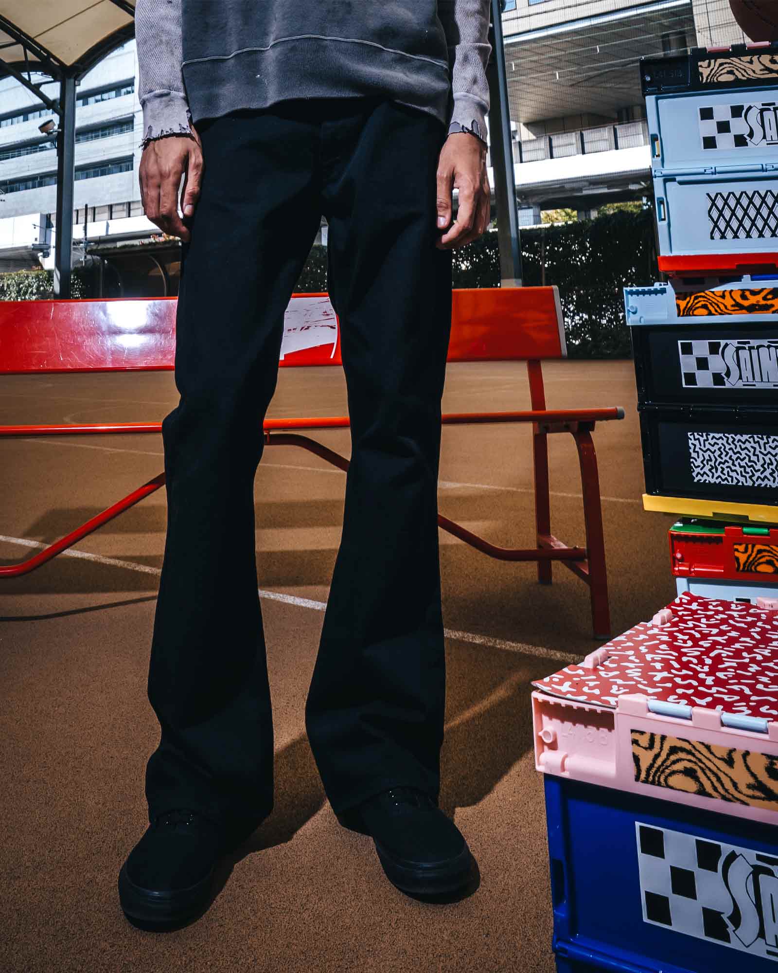 ©SAINT M××××××・セントマイケル - デニムパンツ BLACK DENIM PANTS/FLARE / BLACK