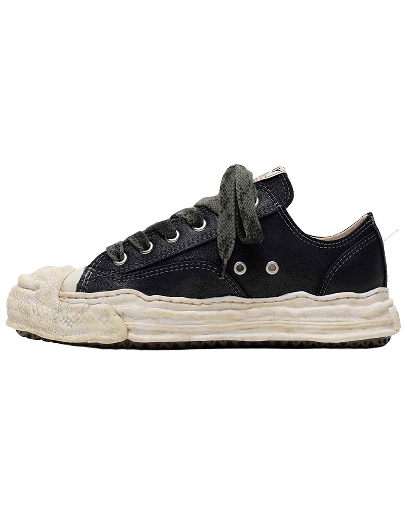 MIHARA YASUHIRO・ミハラヤスヒロ - ローカットスニーカー HANK WAXED SUEDE LOW-TOP SNEAKERS / BLACK