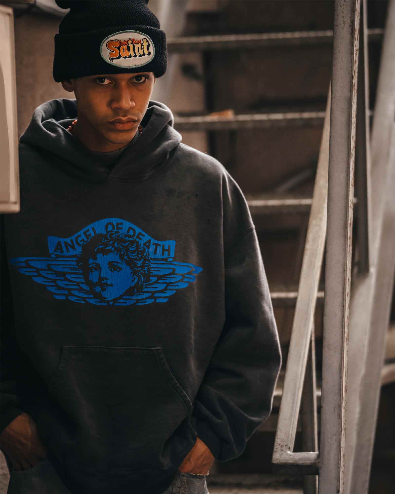 ©SAINT M××××××・セントマイケル - パーカー・フーディ HOODIE/ANGEL / BLACK