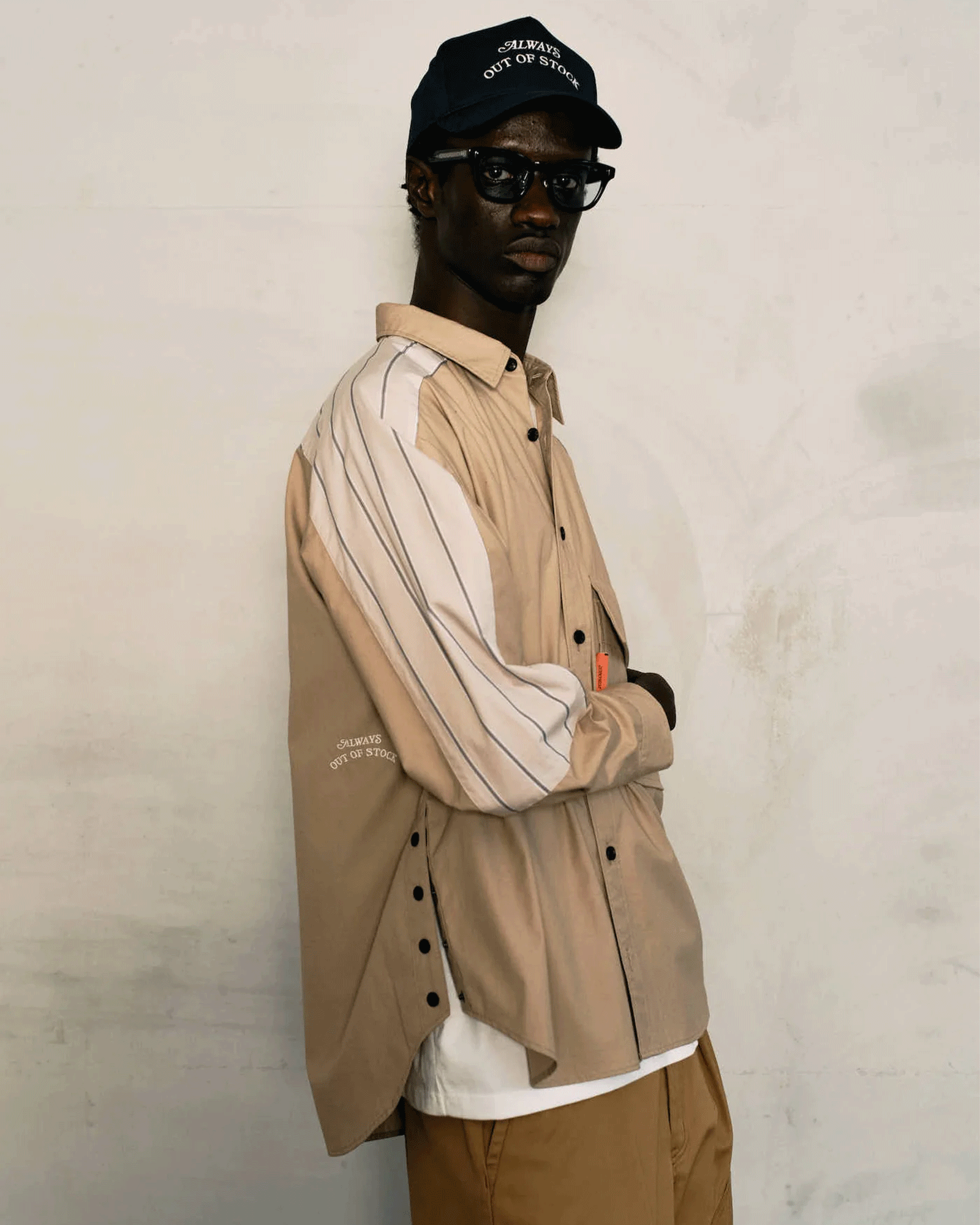 ALWAYS OUT OF STOCK・オールウェイズ アウト オブ ストック - シャツ COMBINATION L/S SHIRT JACKET / BEIGE