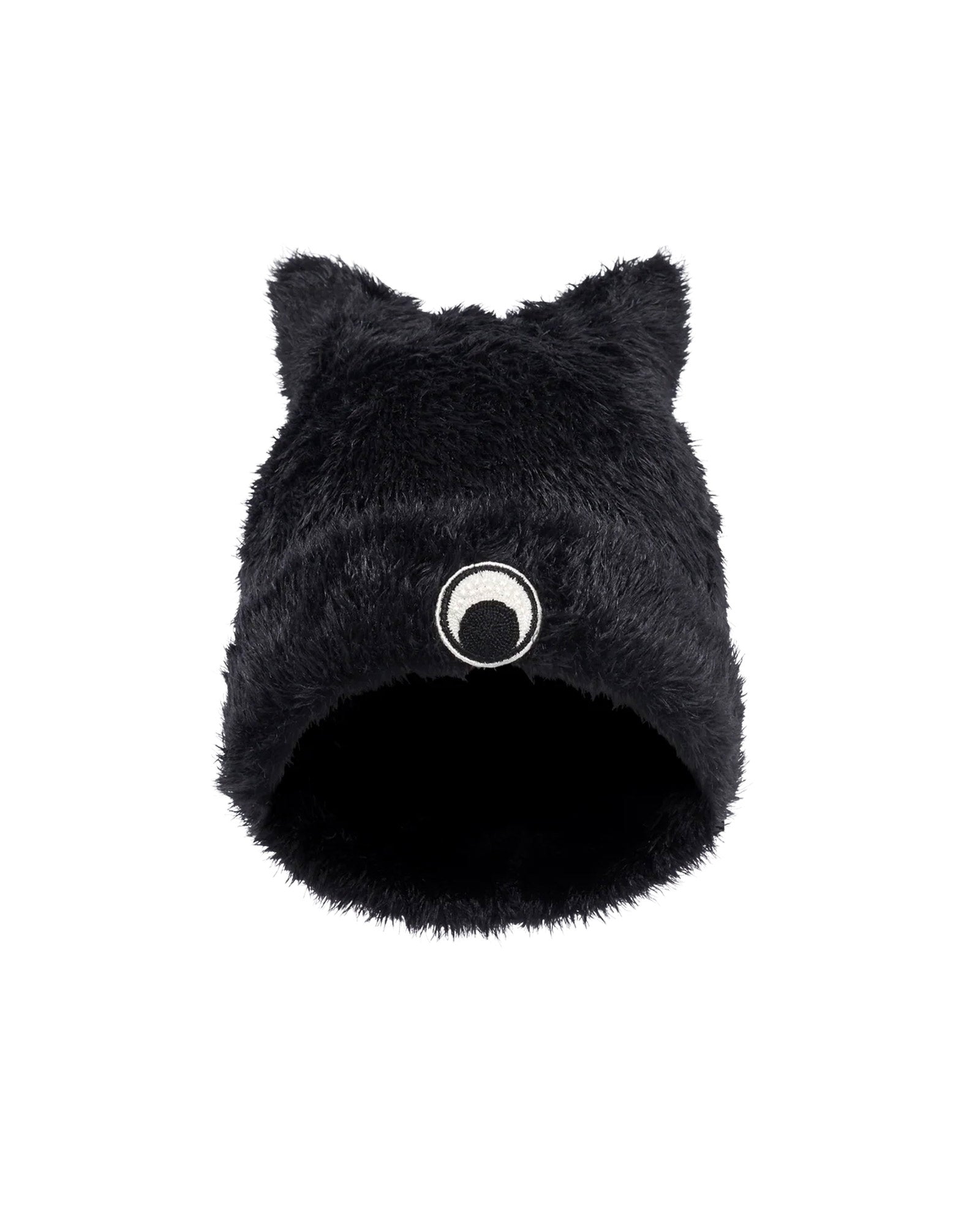 WILD FLUFFY KNIT KAWAII BEANIE / BLACK