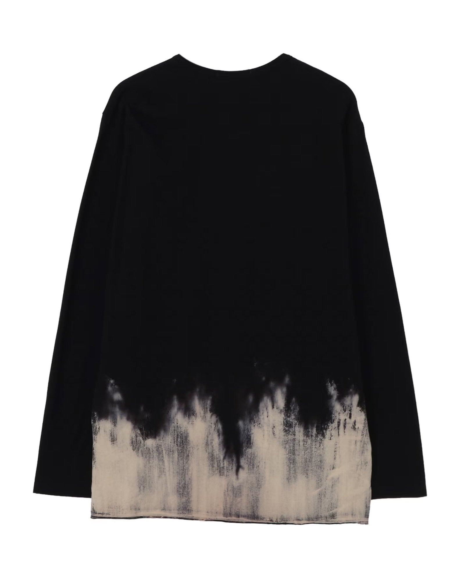 Yohji Yamamoto・ヨウジ ヤマモト - L/S Tシャツ 30/- DISCHARGED COMBED PS ROUND NECK LONG SLV T