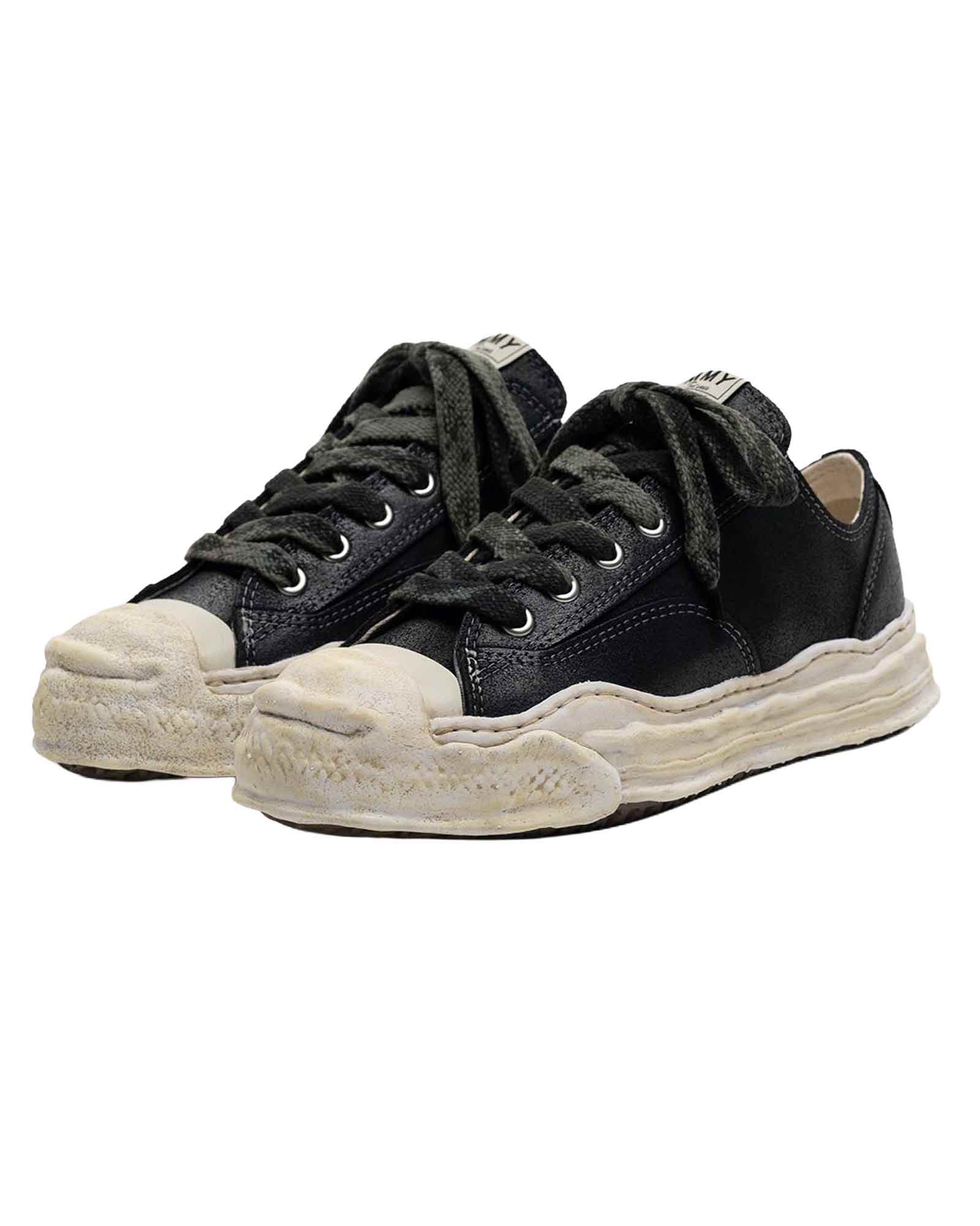 MIHARA YASUHIRO・ミハラヤスヒロ - ローカットスニーカー HANK WAXED SUEDE LOW-TOP SNEAKERS / BLACK