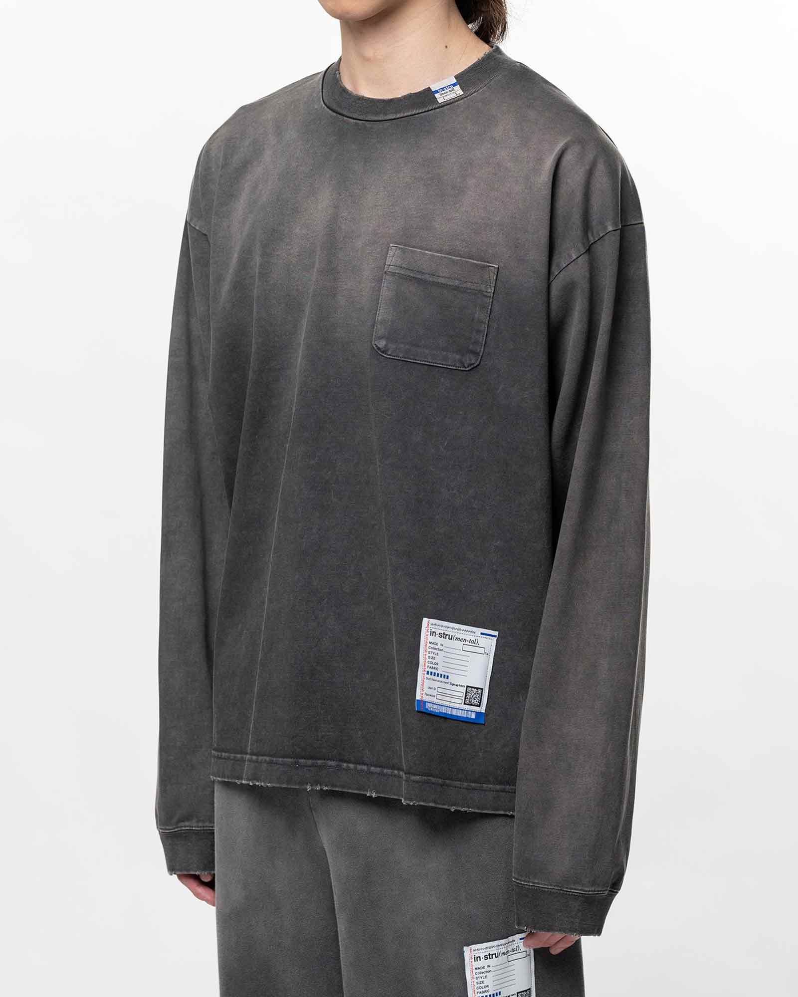 in・stru(men-tal).・イン・ストゥルメンタル - L/S Tシャツ DISTRESSED LONG SLEEVE T-SHIRTS / BLACK