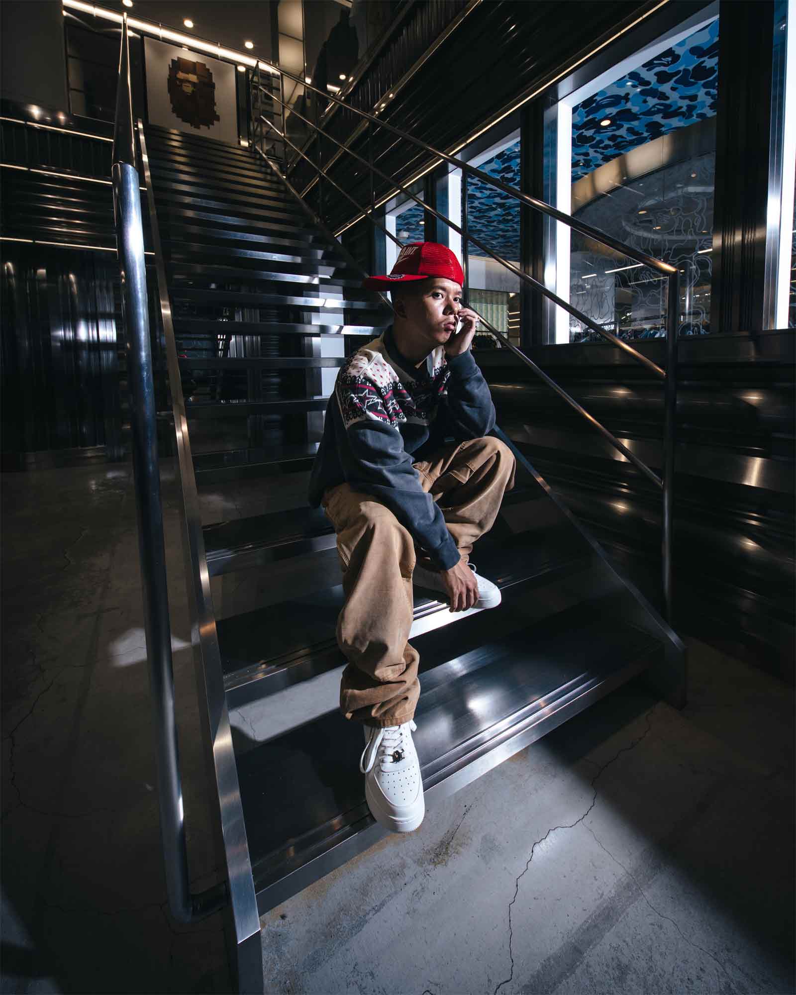 ©SAINT M××××××・セントマイケル - トップス BAPE_ZIP CARDIGAN / CHARCOAL