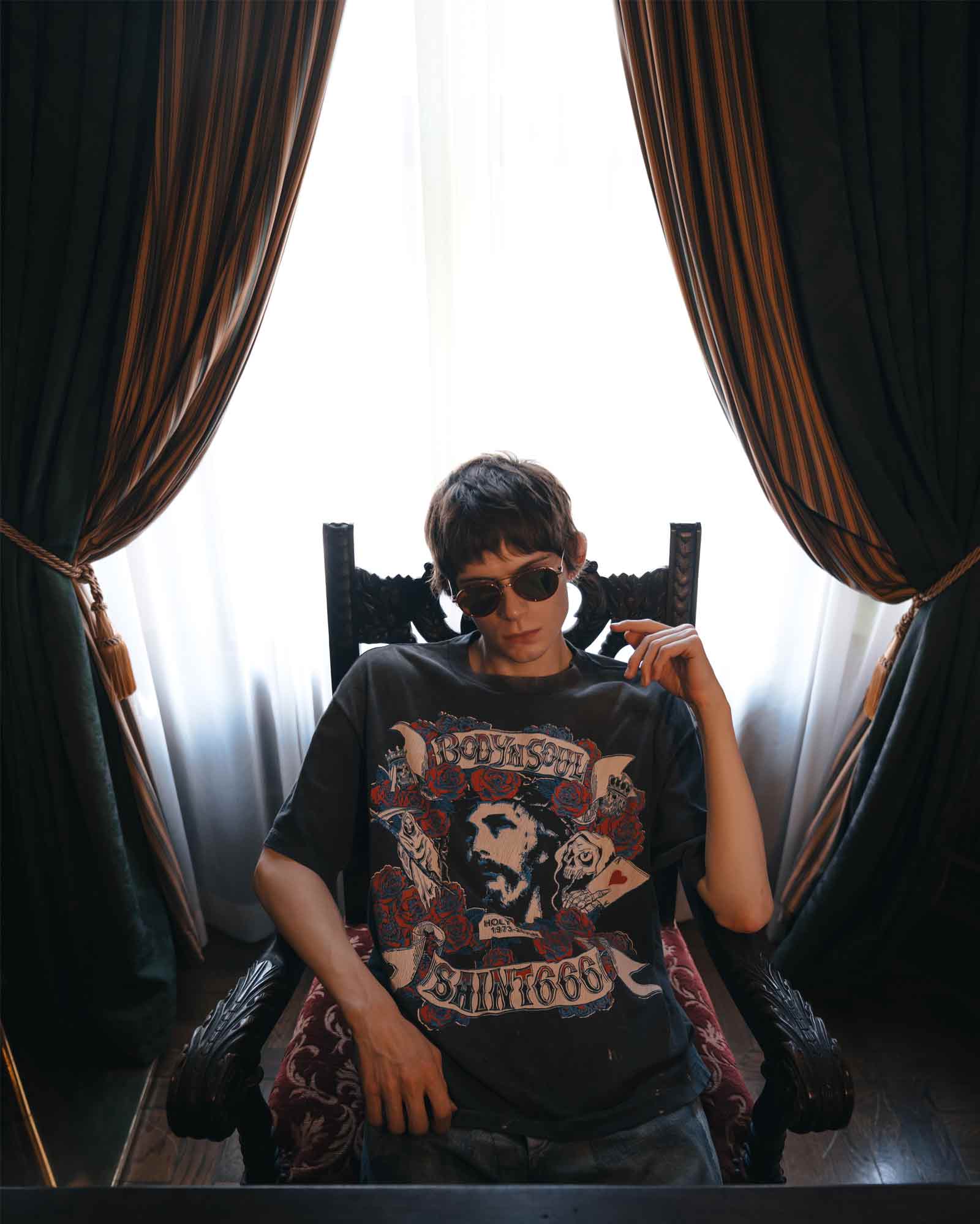 ©SAINT M××××××・セントマイケル - Tシャツ・カットソー SS TEE/BODYN SOUL / BLACK