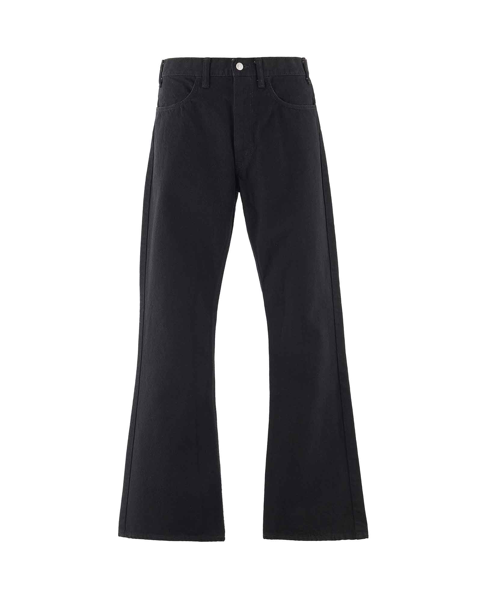 BLACK DENIM PANTS/FLARE / BLACK