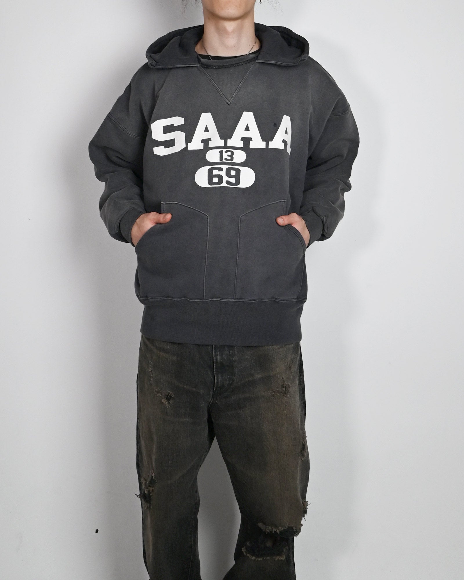 ©SAINT M××××××・セントマイケル - パーカー・フーディ BB_AFTER HOODED DBL FC/SAA / NAVY