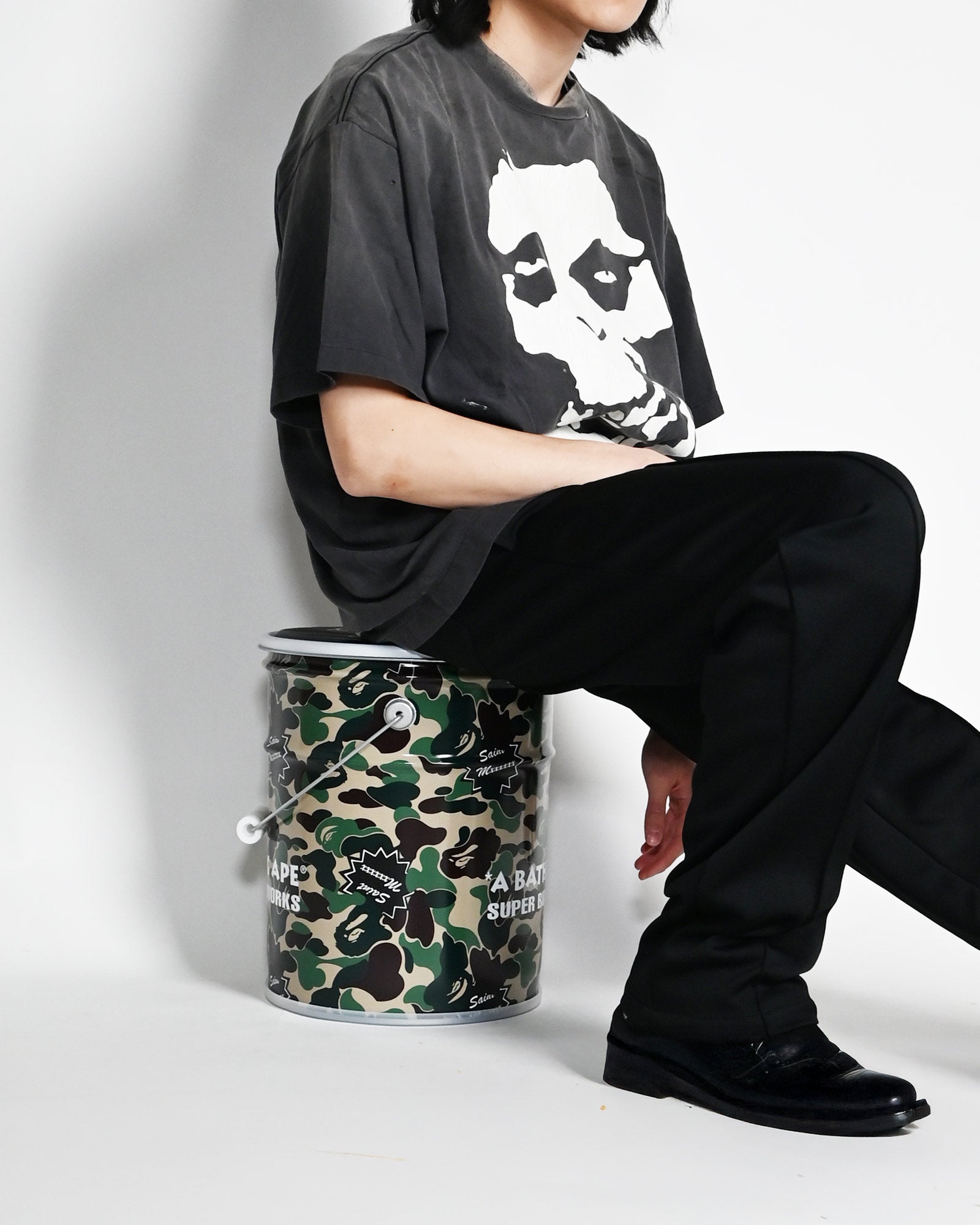 ©SAINT M××××××・セントマイケル - スツール・椅子 BAPE_CAN STOOL / CAMO