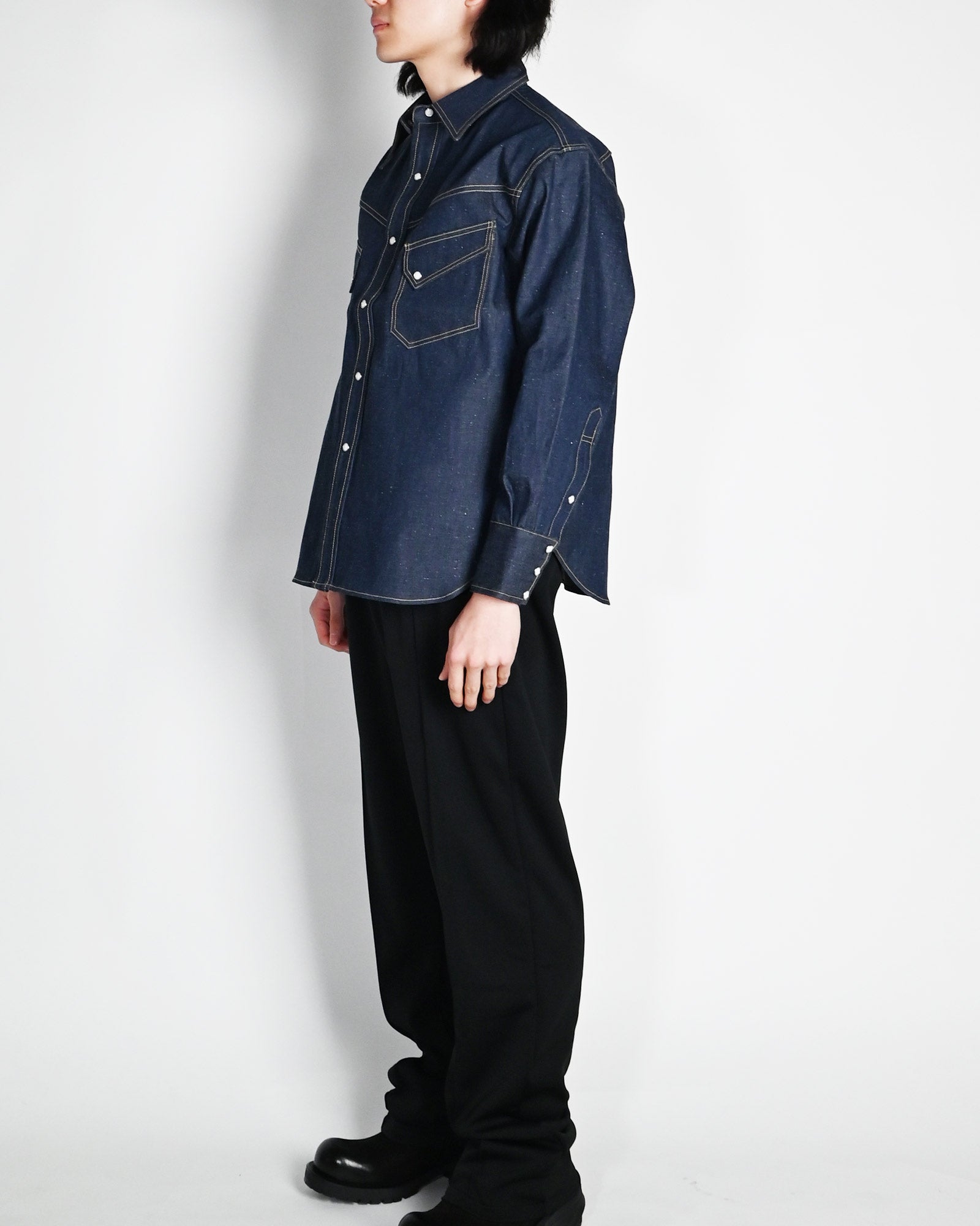 ©SAINT M××××××・セントマイケル - シャツ BBJ_DENIM SHIRT/REGID / BLUE