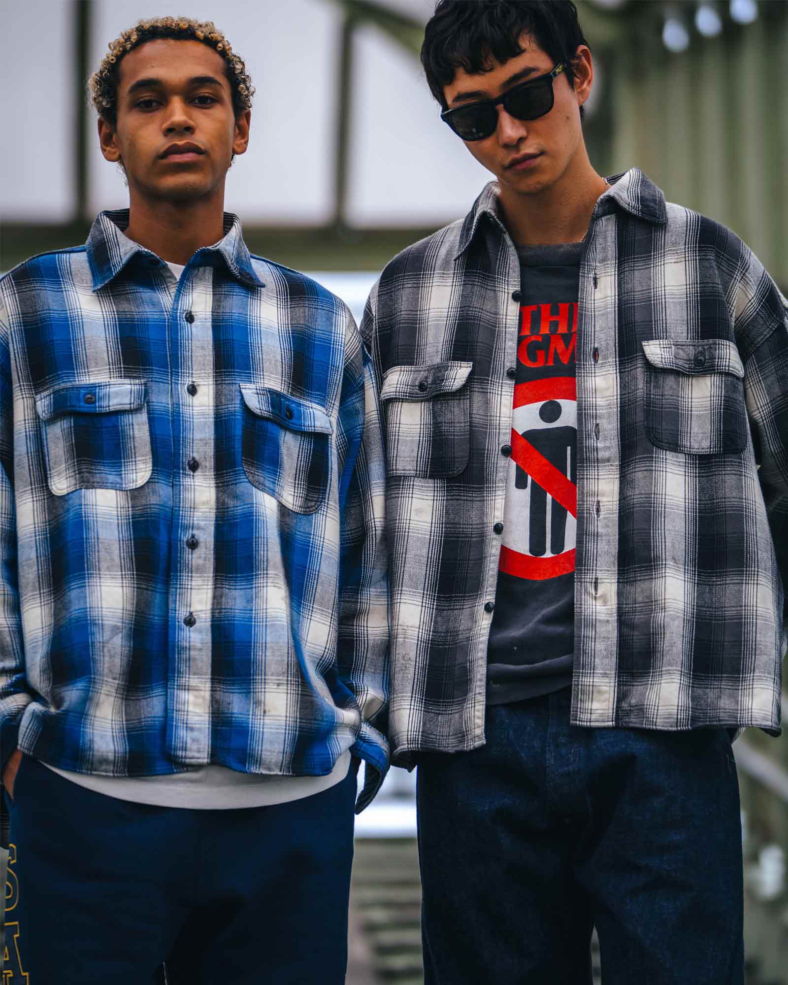 ©SAINT M××××××・saint michael -  BB_FLANNEL SHIRT/CHECK / BLACK