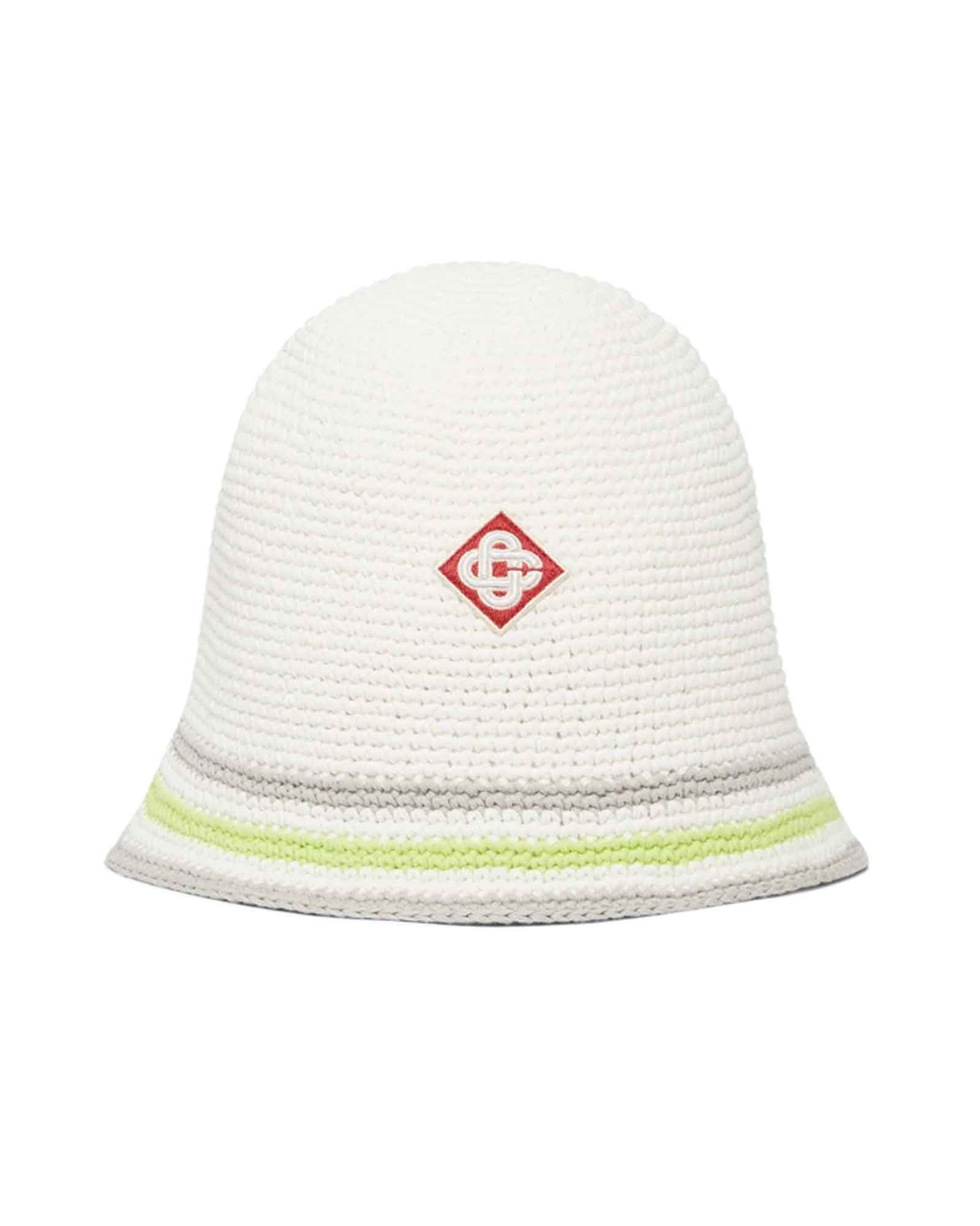 STRIPE CROCHET HAT / WHITE