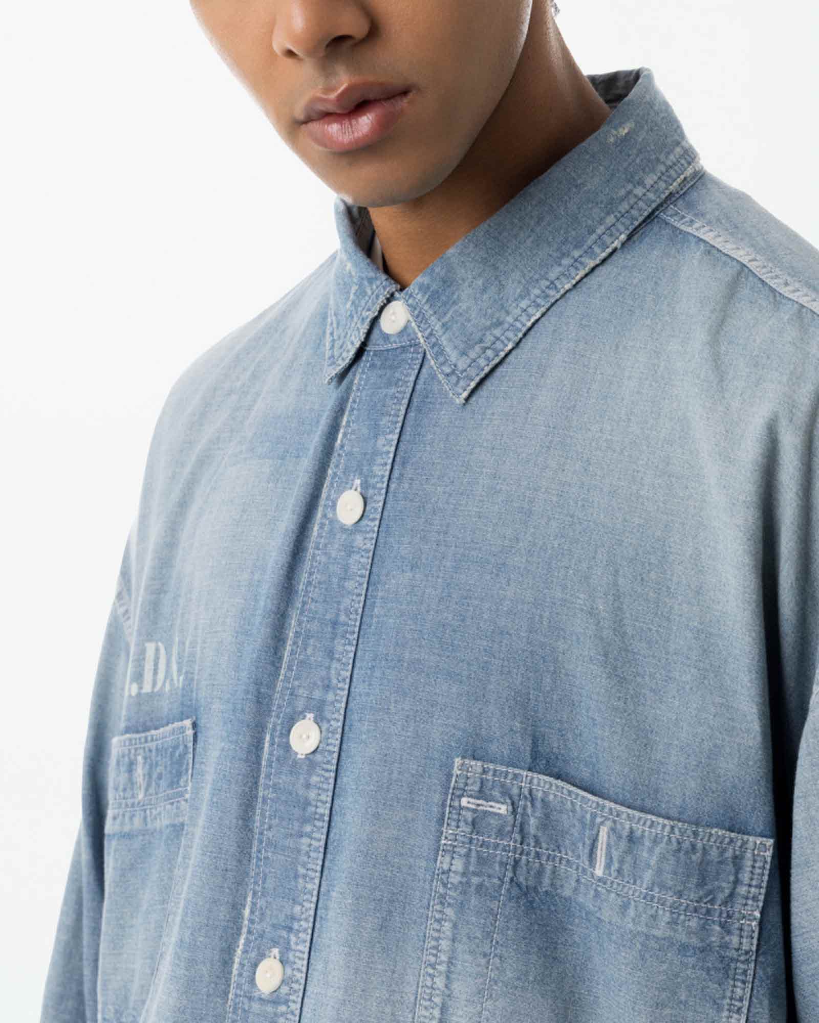 MADNESS・マッドネス - シャツ MADNESS VINTAGE CHAMBRAY SHIRT / INDIGO