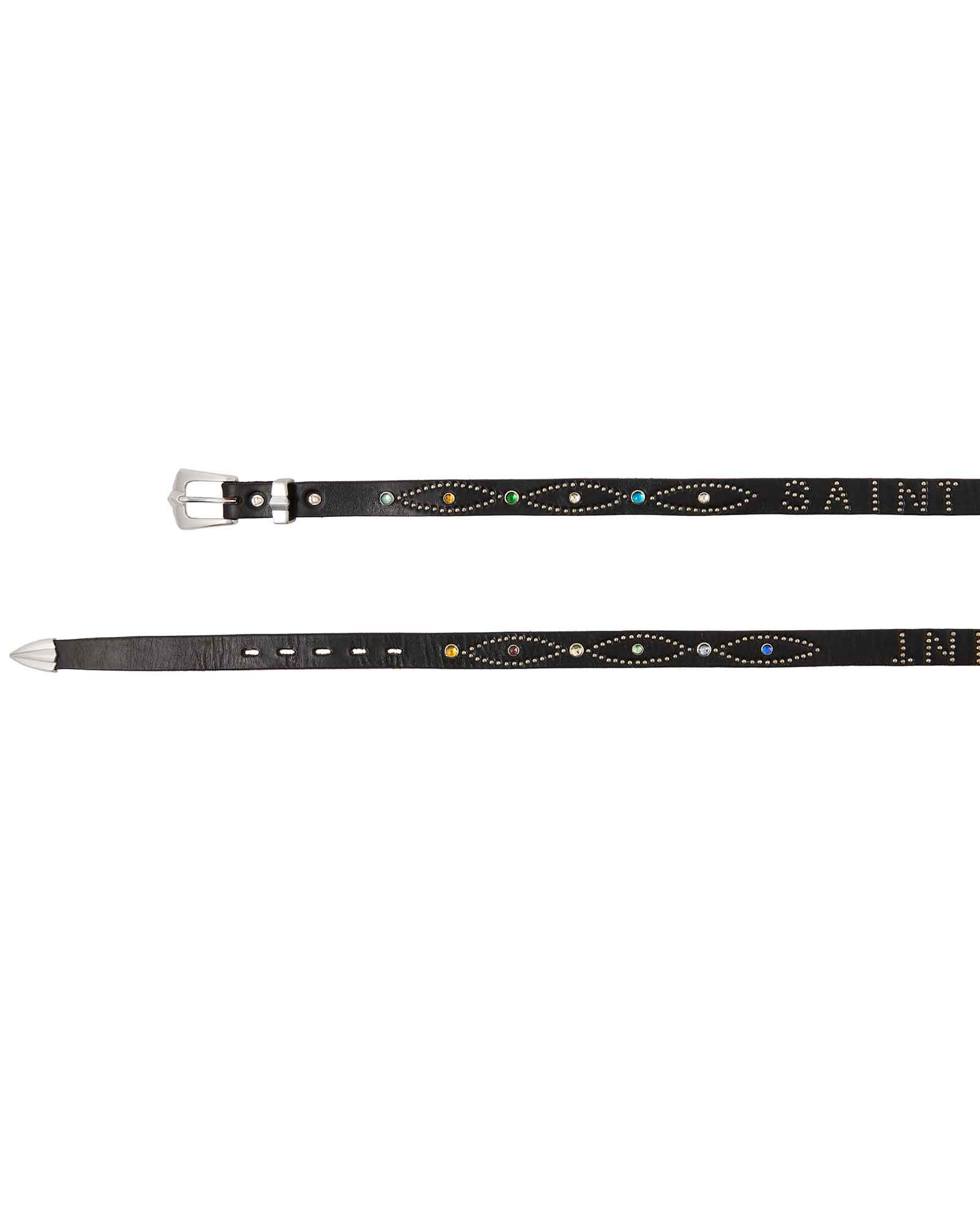 ©SAINT M××××××・セントマイケル - ベルト HTC_BELT NARROW/RINBOW / BLACK
