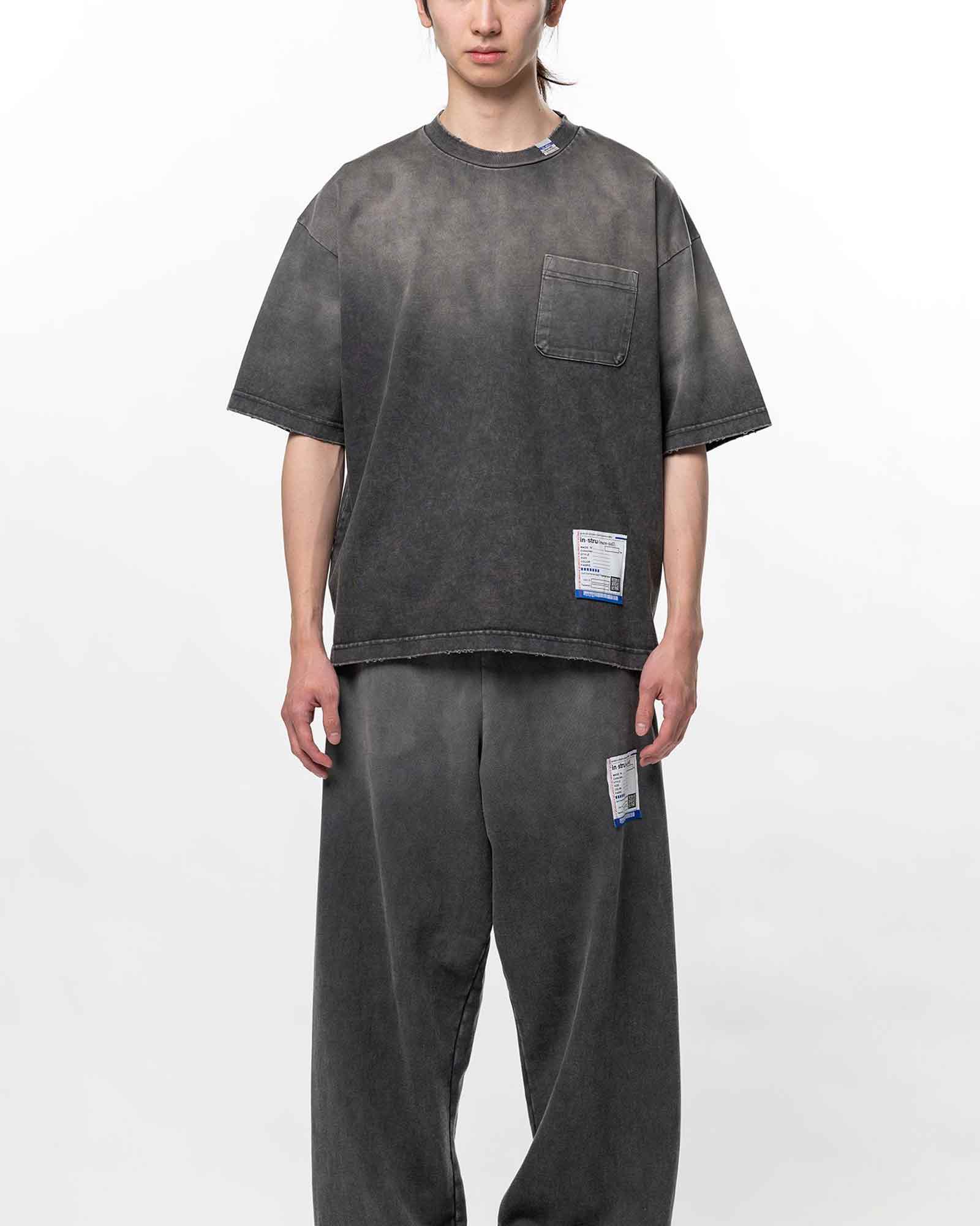 in・stru(men-tal).・イン・ストゥルメンタル -  DISTRESSED SHORT SLEEVE T-SHIRTS / BLACK