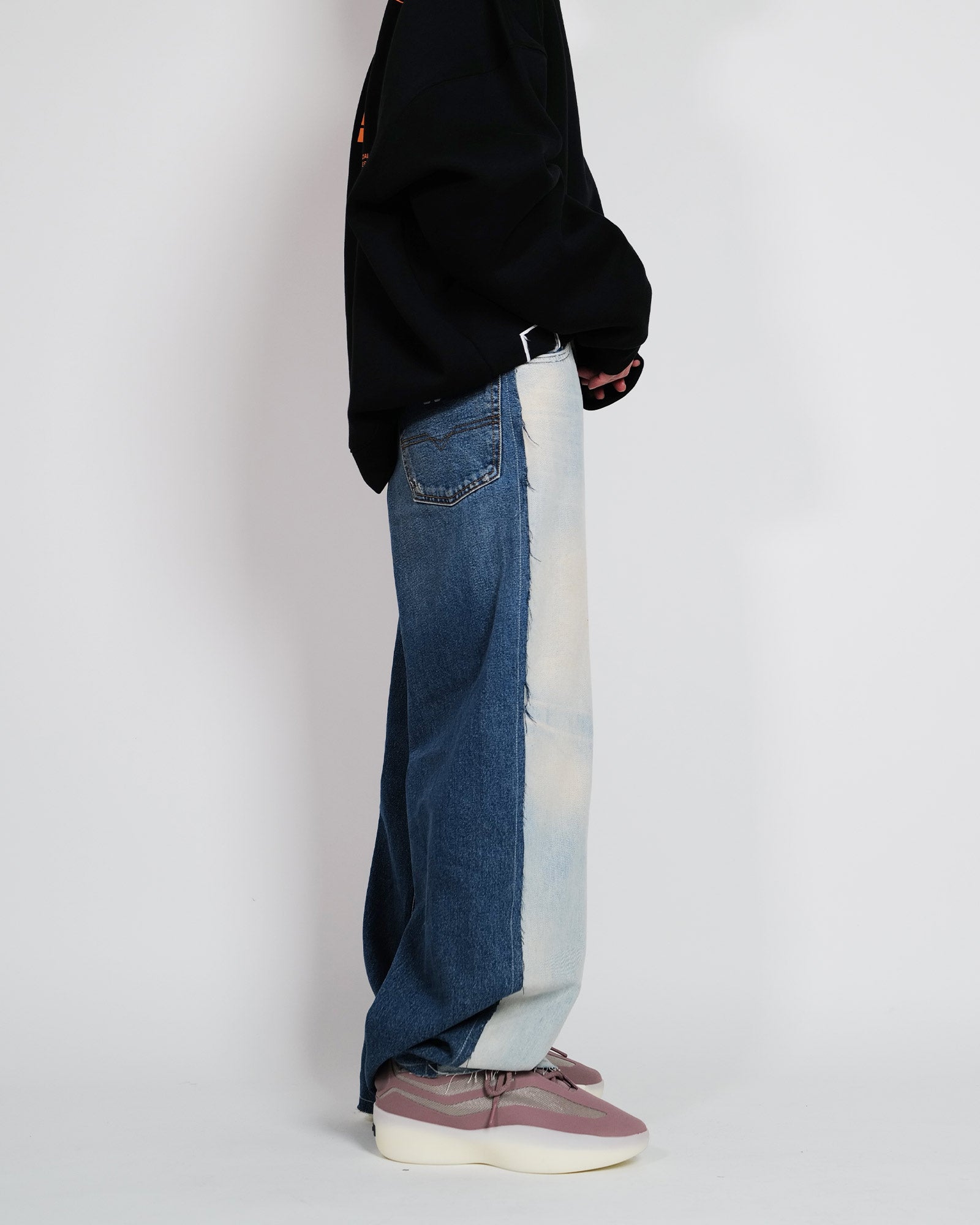 PROTOTYPES・プロトタイプス - デニムパンツ OVERSIZED JEAN - BELT / BLUE