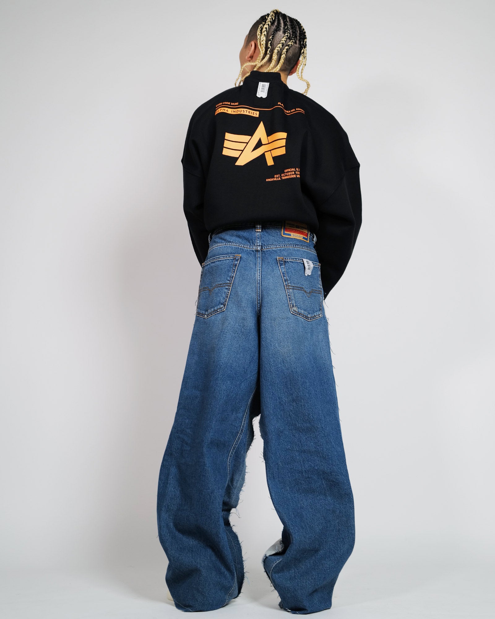 PROTOTYPES・プロトタイプス - デニムパンツ OVERSIZED JEAN - BELT / BLUE