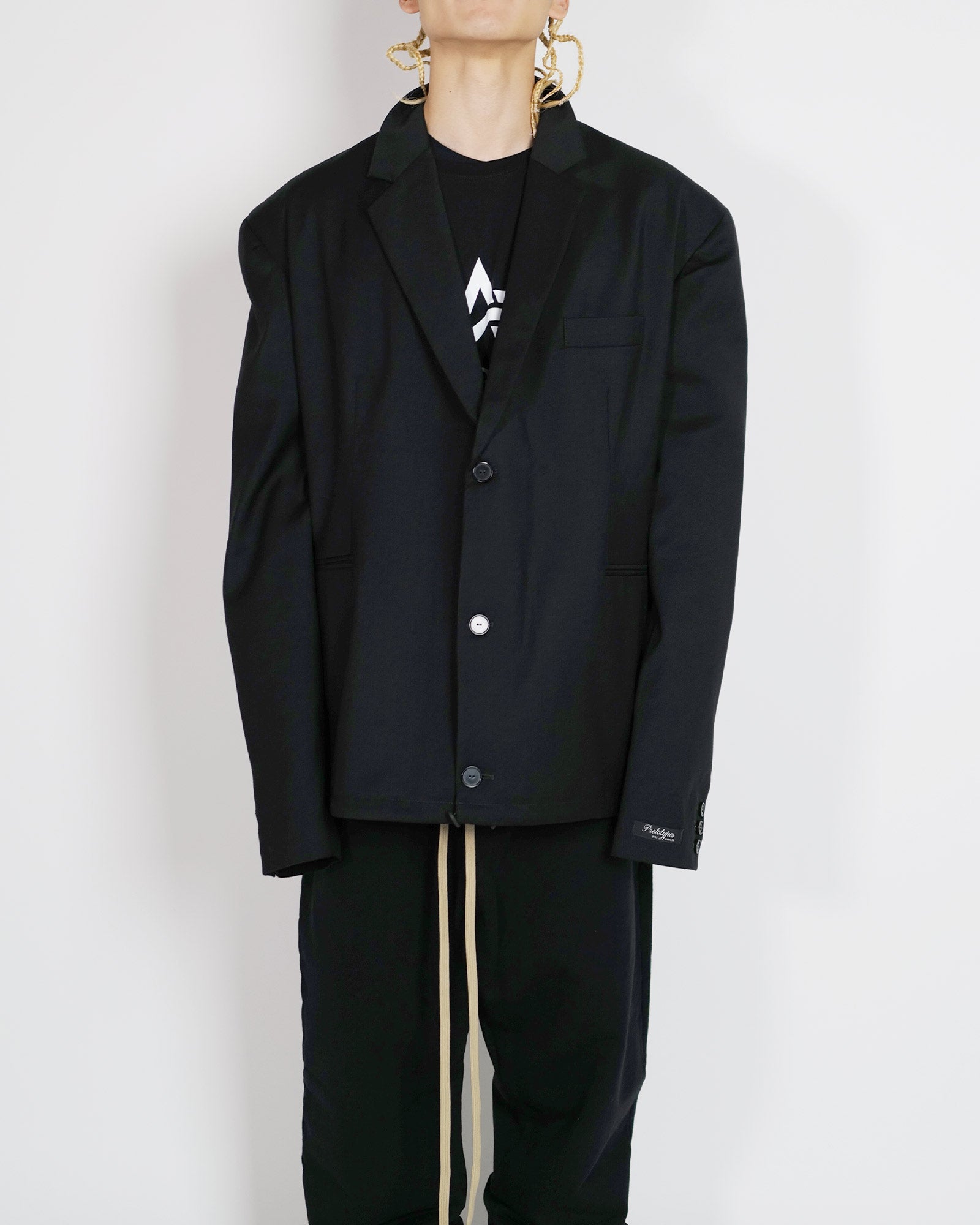 PROTOTYPES・プロトタイプス - ジャケット OPEN BACK TAILORED JACKET / BLACK